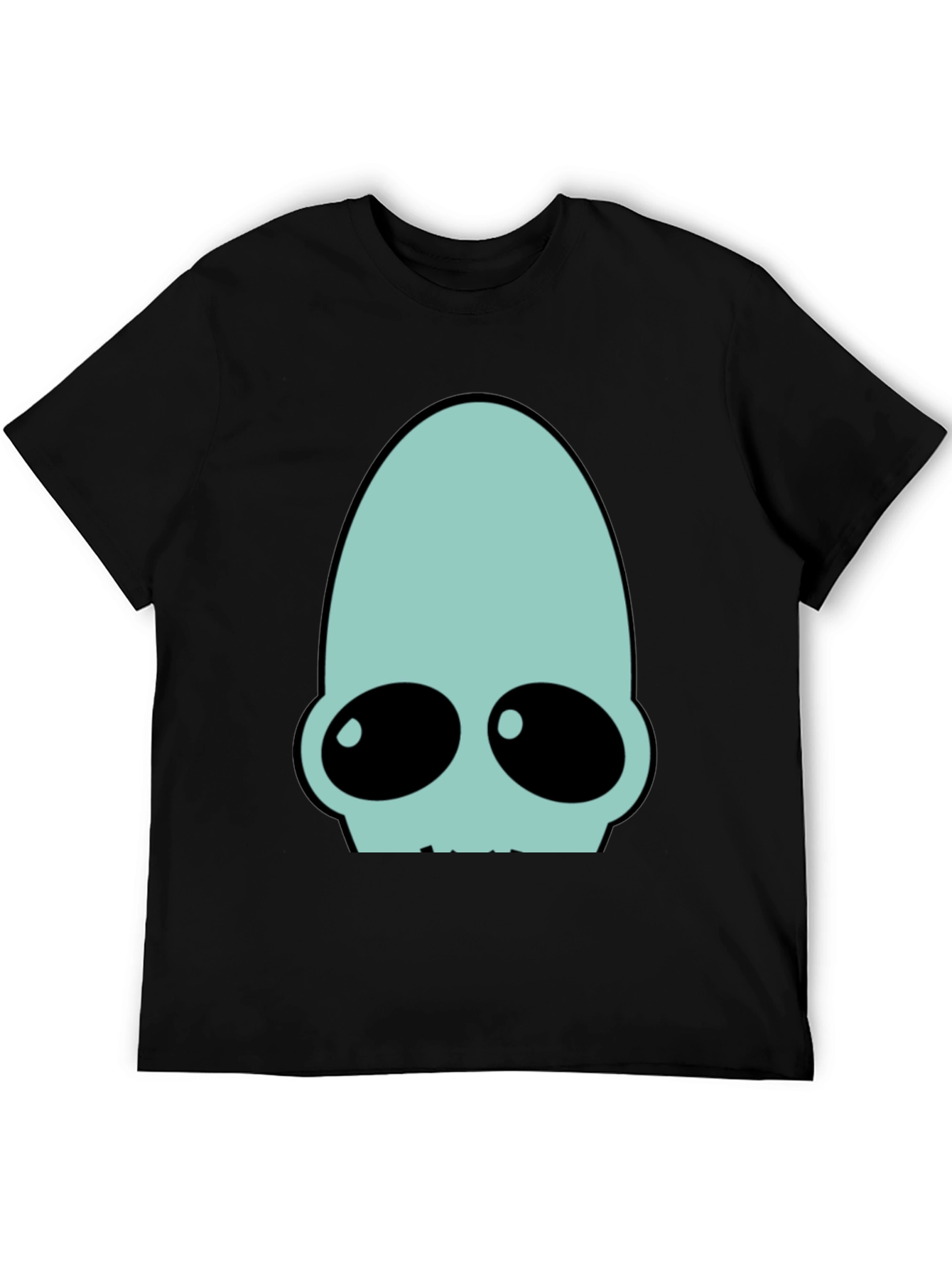 Futuristic Alien Head Graphic T-Shirt