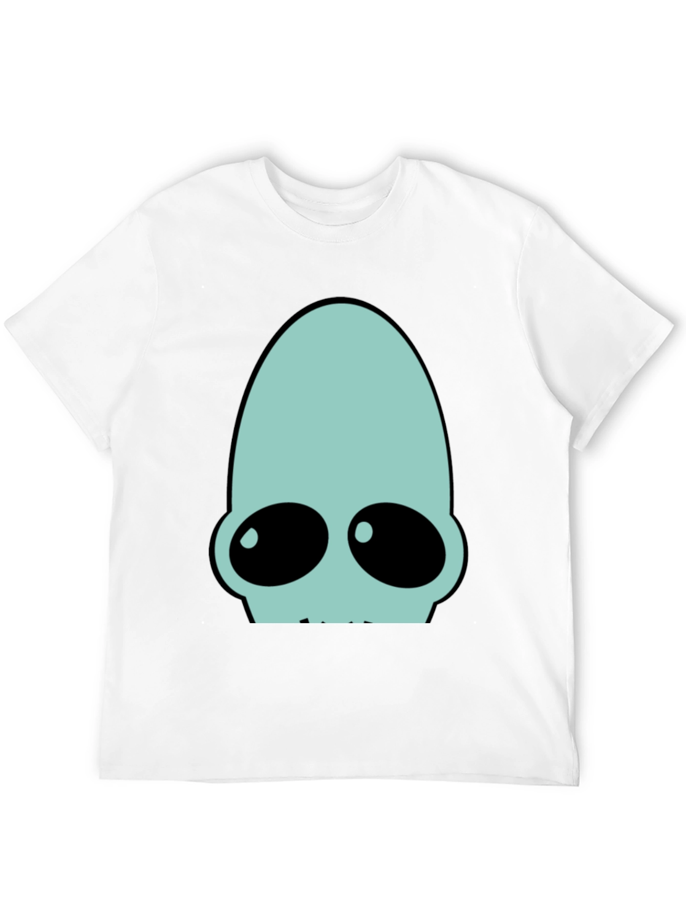 Futuristic Alien Head Graphic T-Shirt