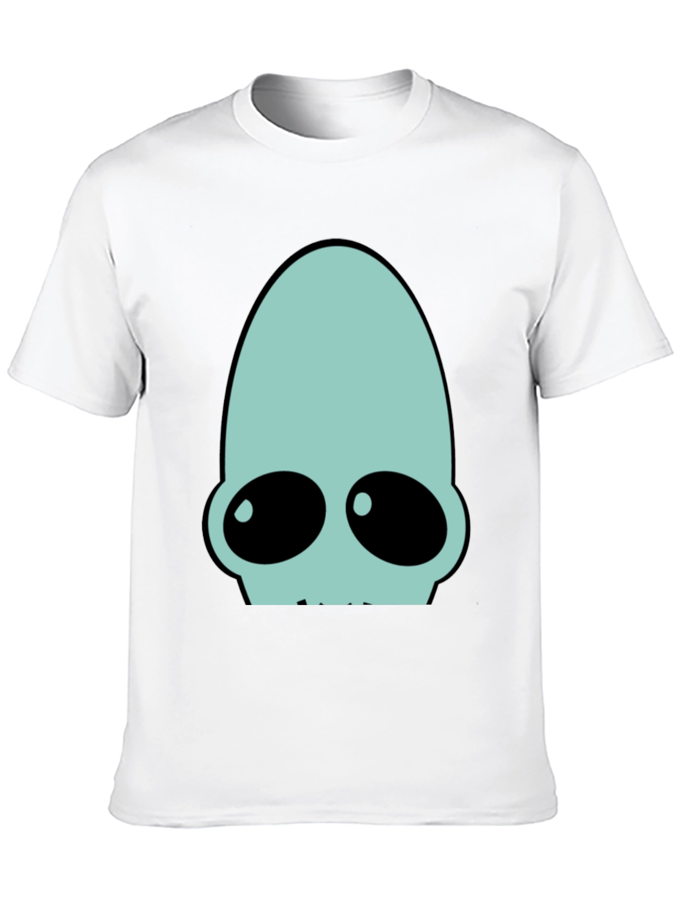 Futuristic Alien Head Graphic T-Shirt