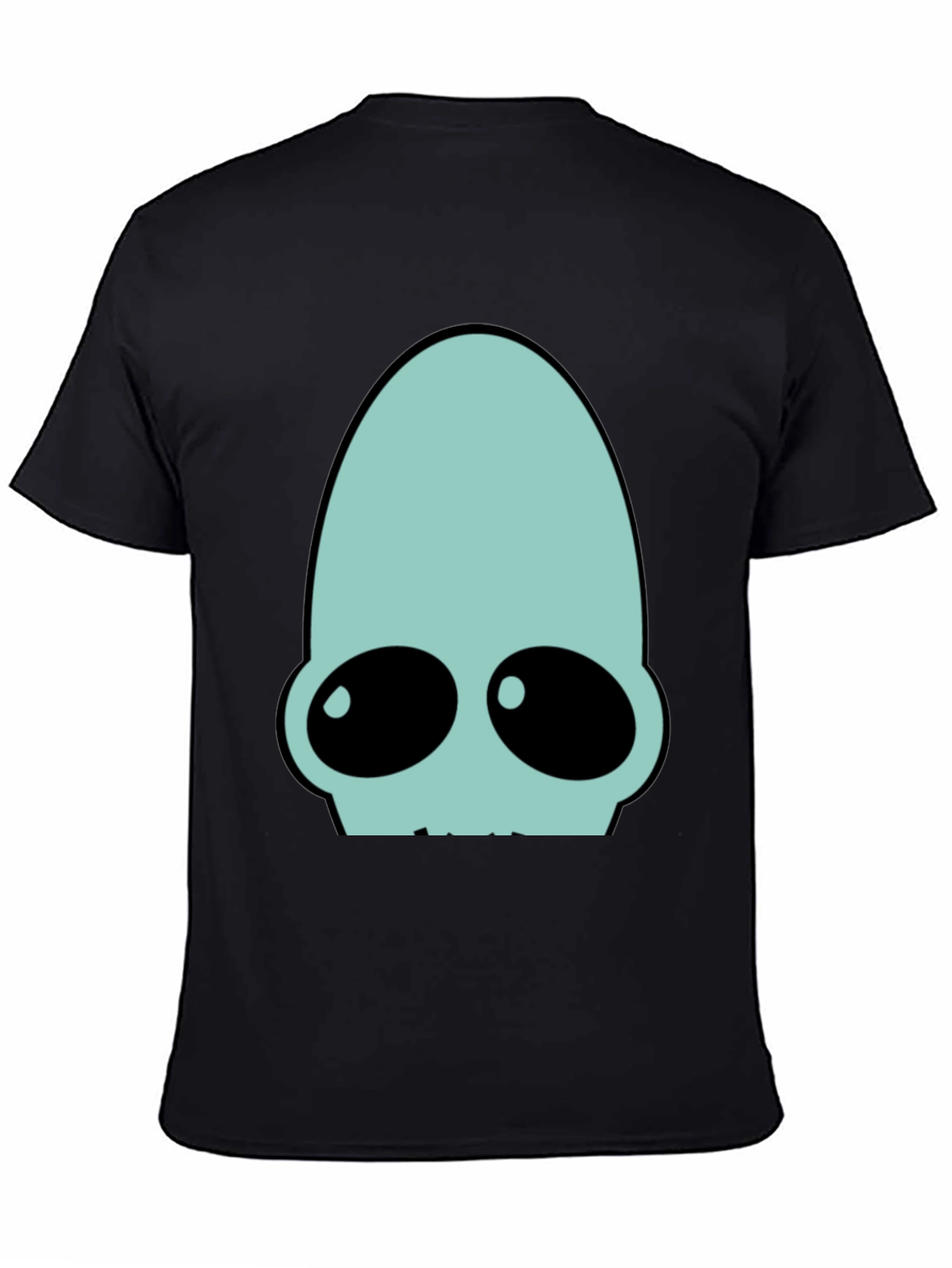 Futuristic Alien Head Graphic T-Shirt