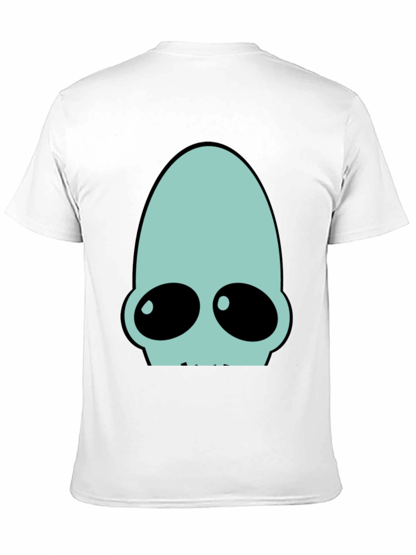 Futuristic Alien Head Graphic T-Shirt