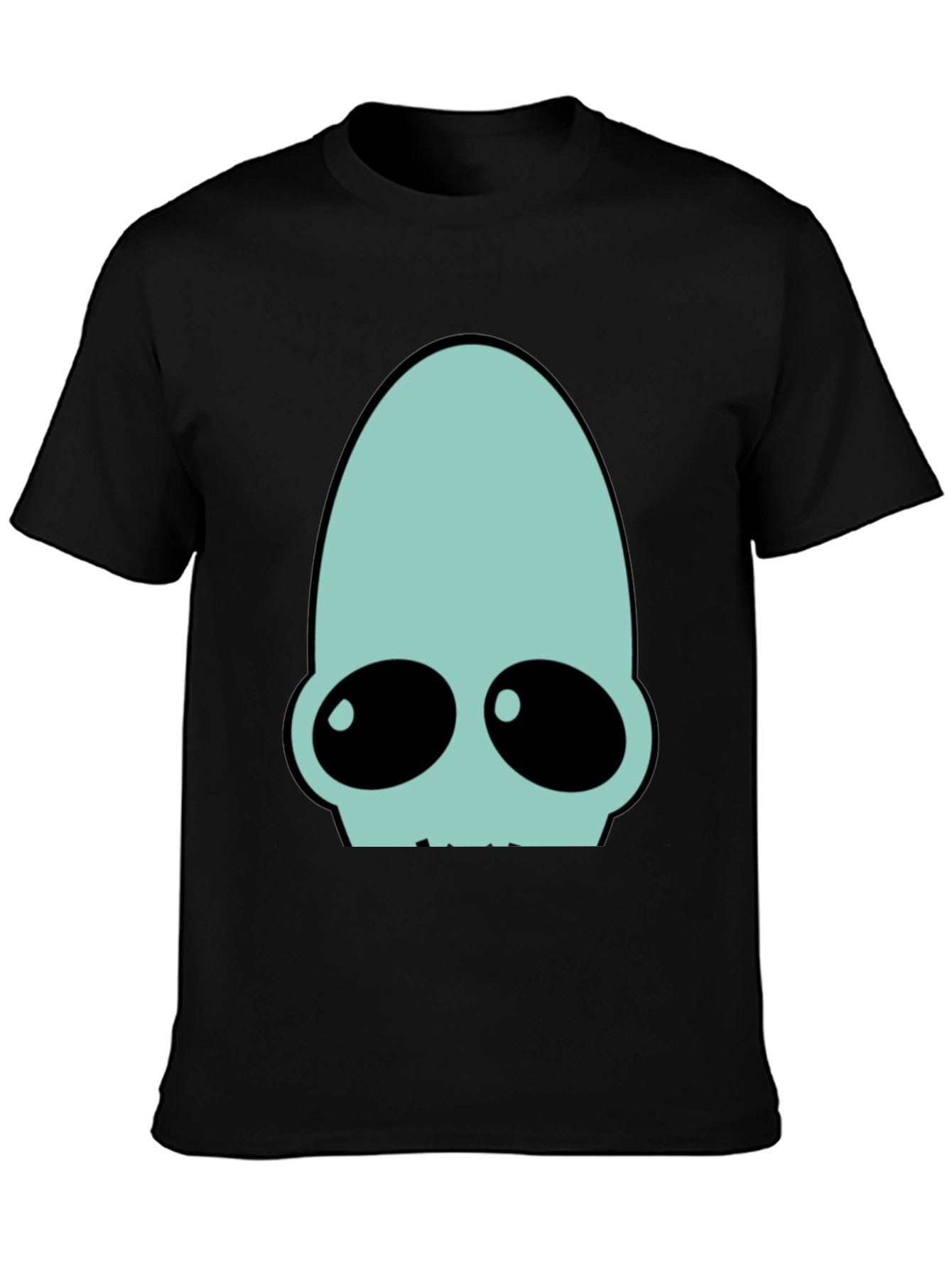 Futuristic Alien Head Graphic T-Shirt
