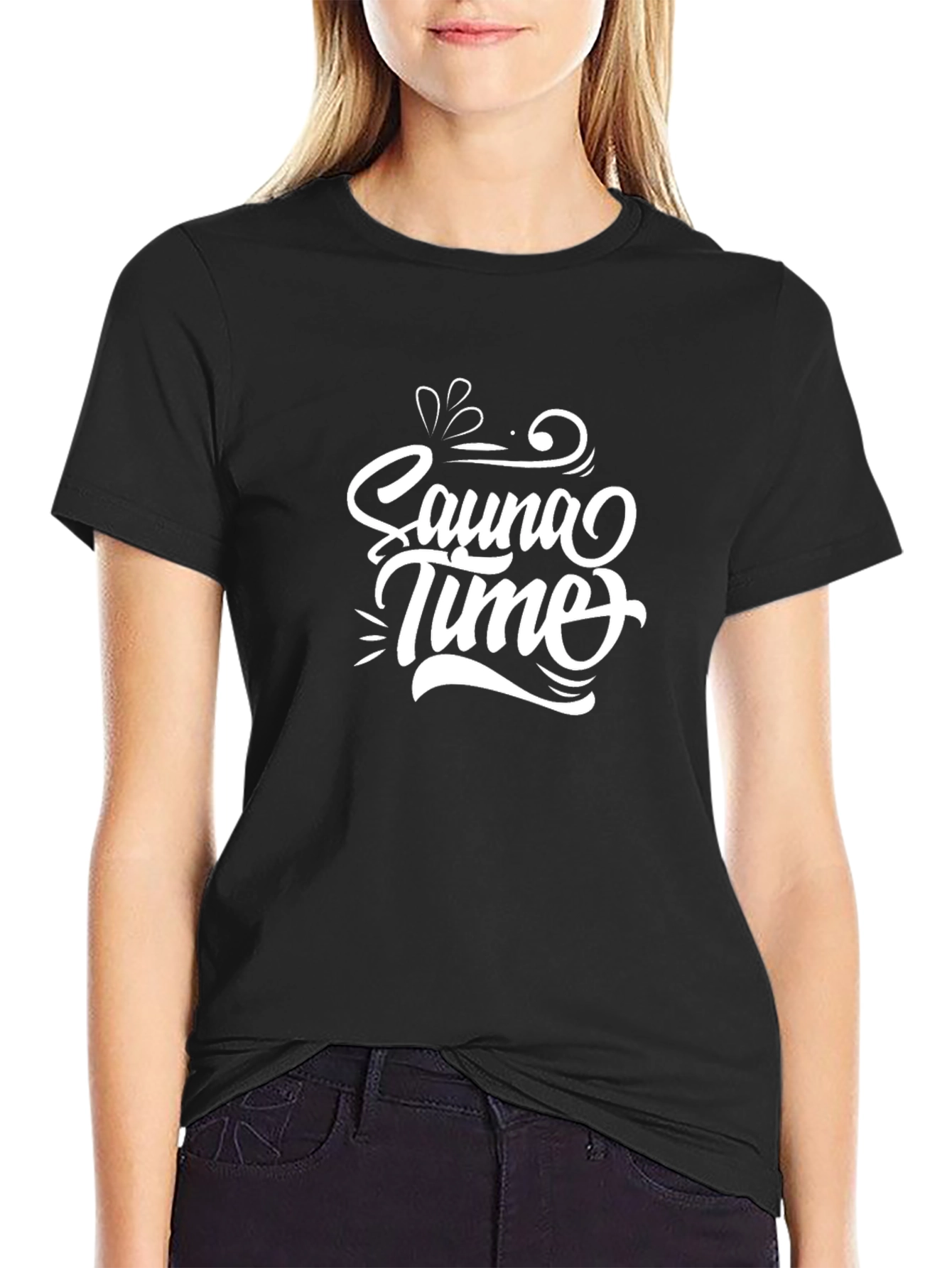Sauna Time Black T-Shirt | Relaxation & Comfort