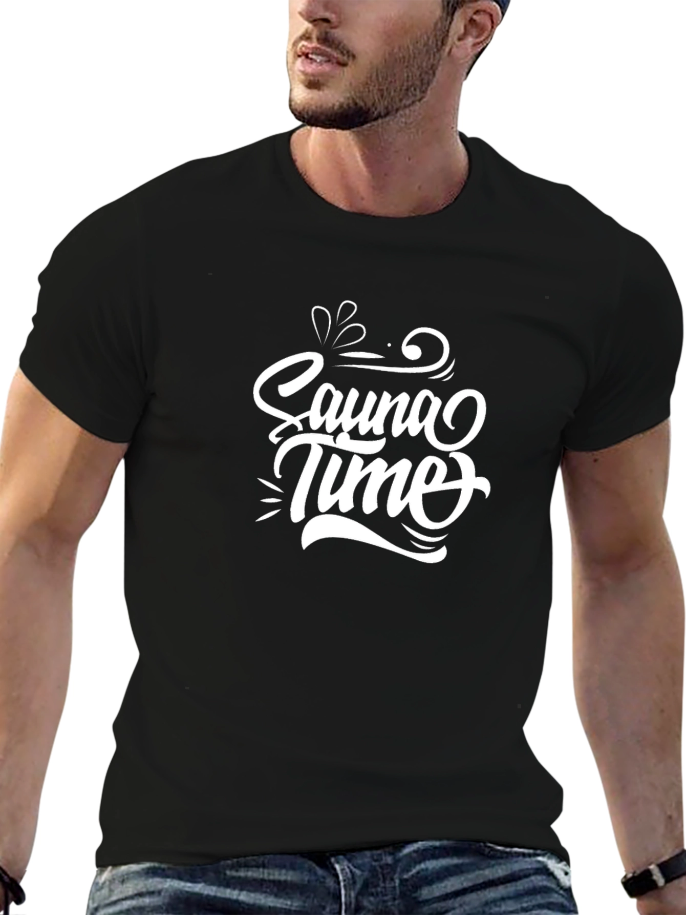 Sauna Time Black T-Shirt | Relaxation & Comfort