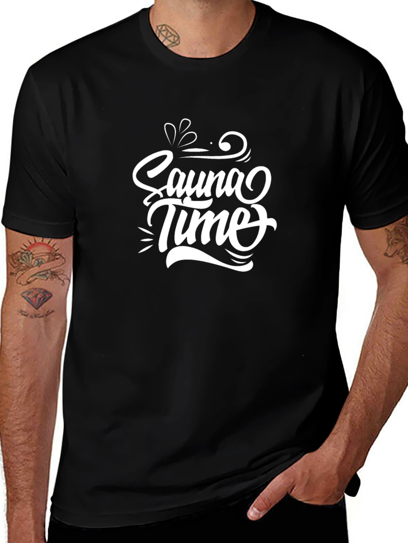 Sauna Time Black T-Shirt | Relaxation & Comfort