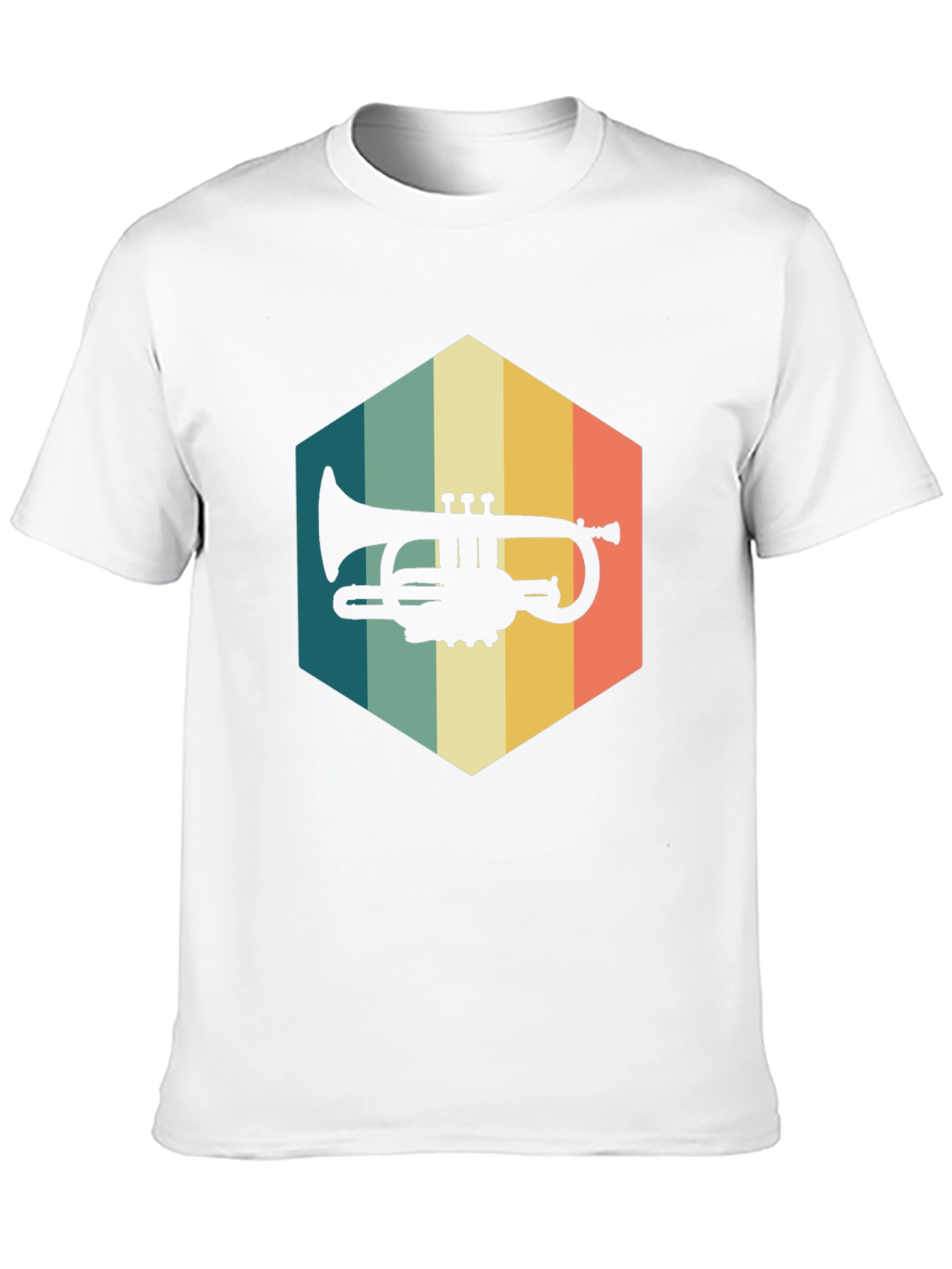 Retro Trumpet Black T-Shirt - Music Lover Tee