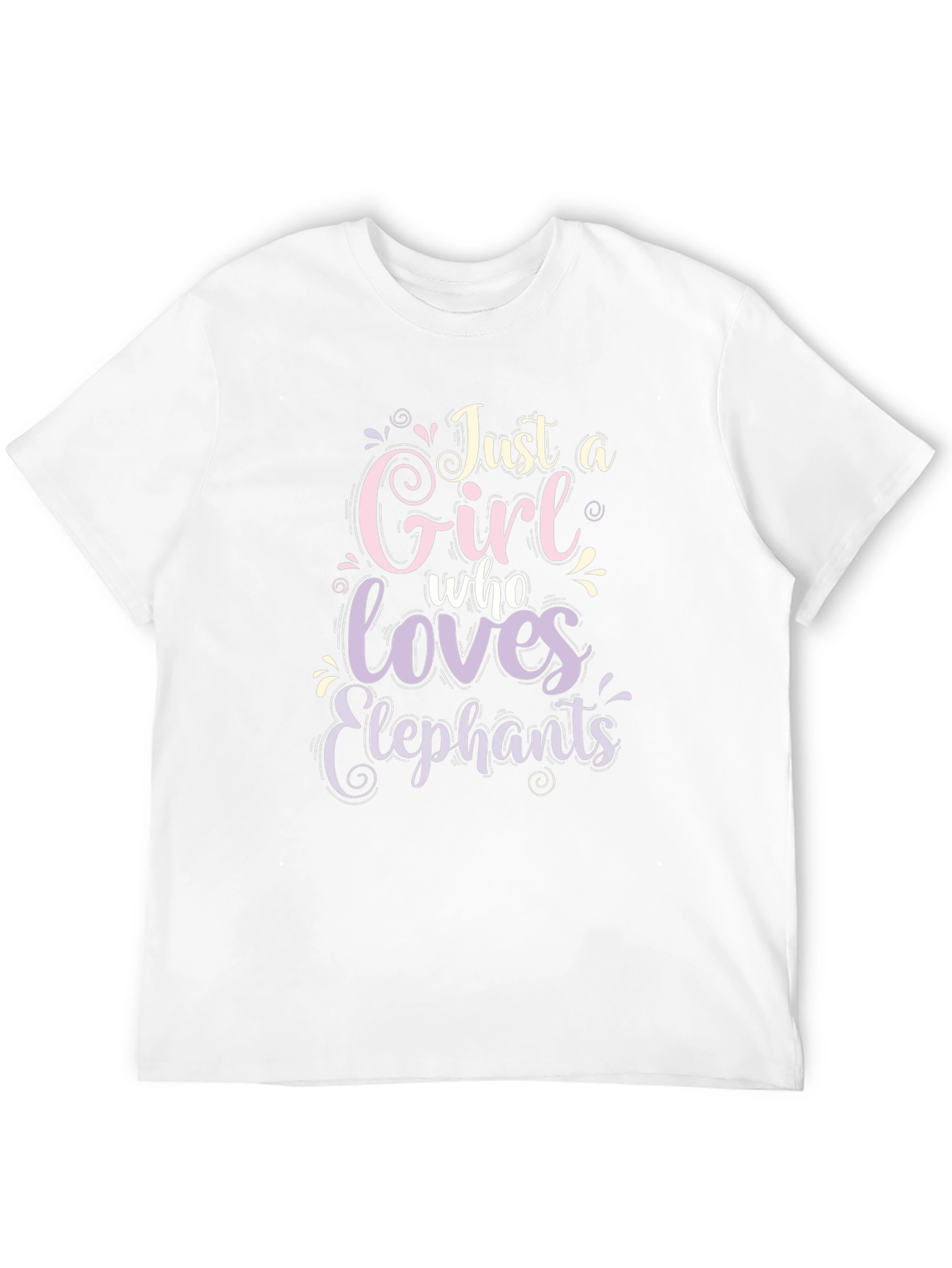 Just A Girl Who Loves Elephants Black T-Shirt