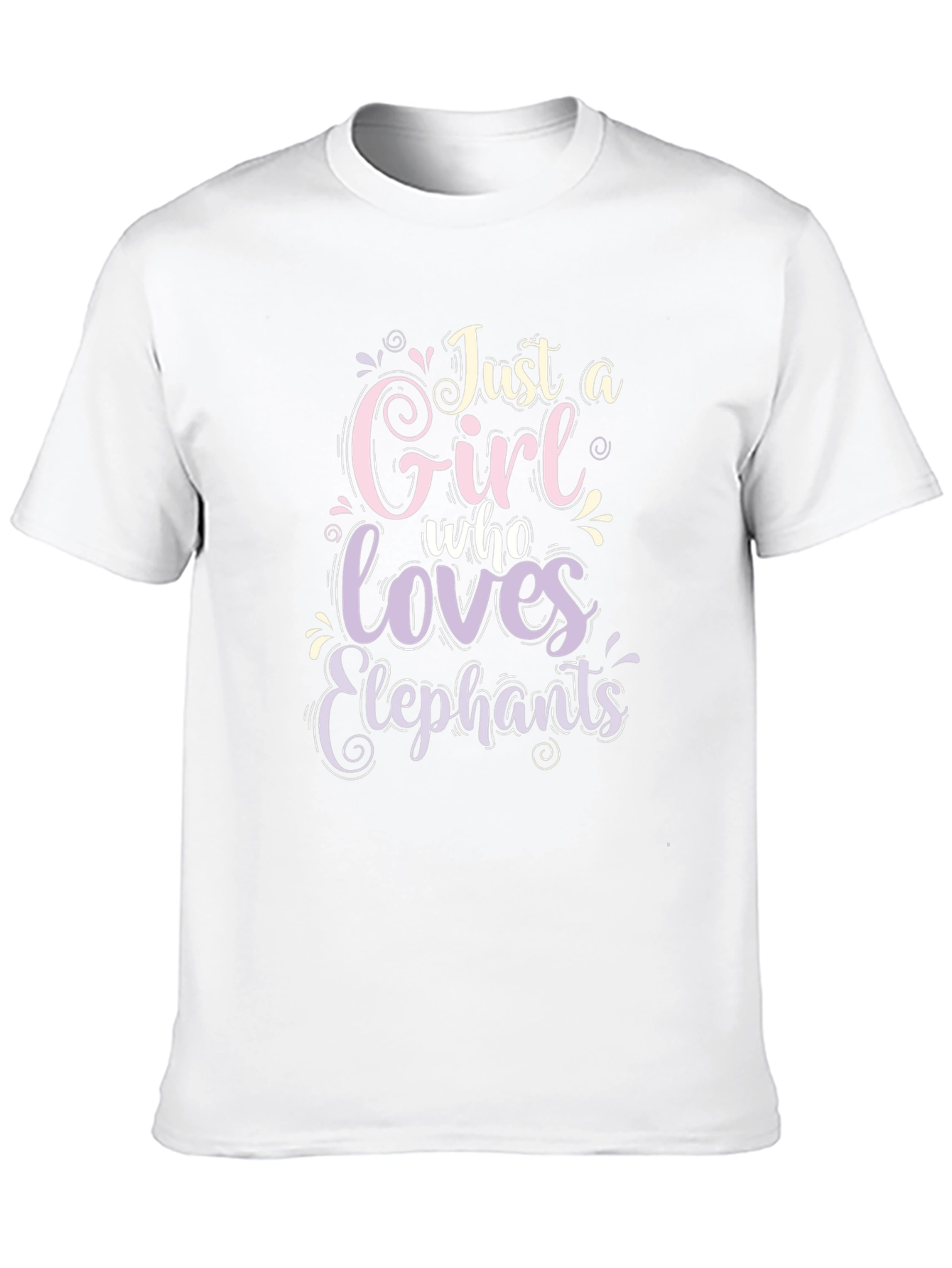 Just A Girl Who Loves Elephants Black T-Shirt