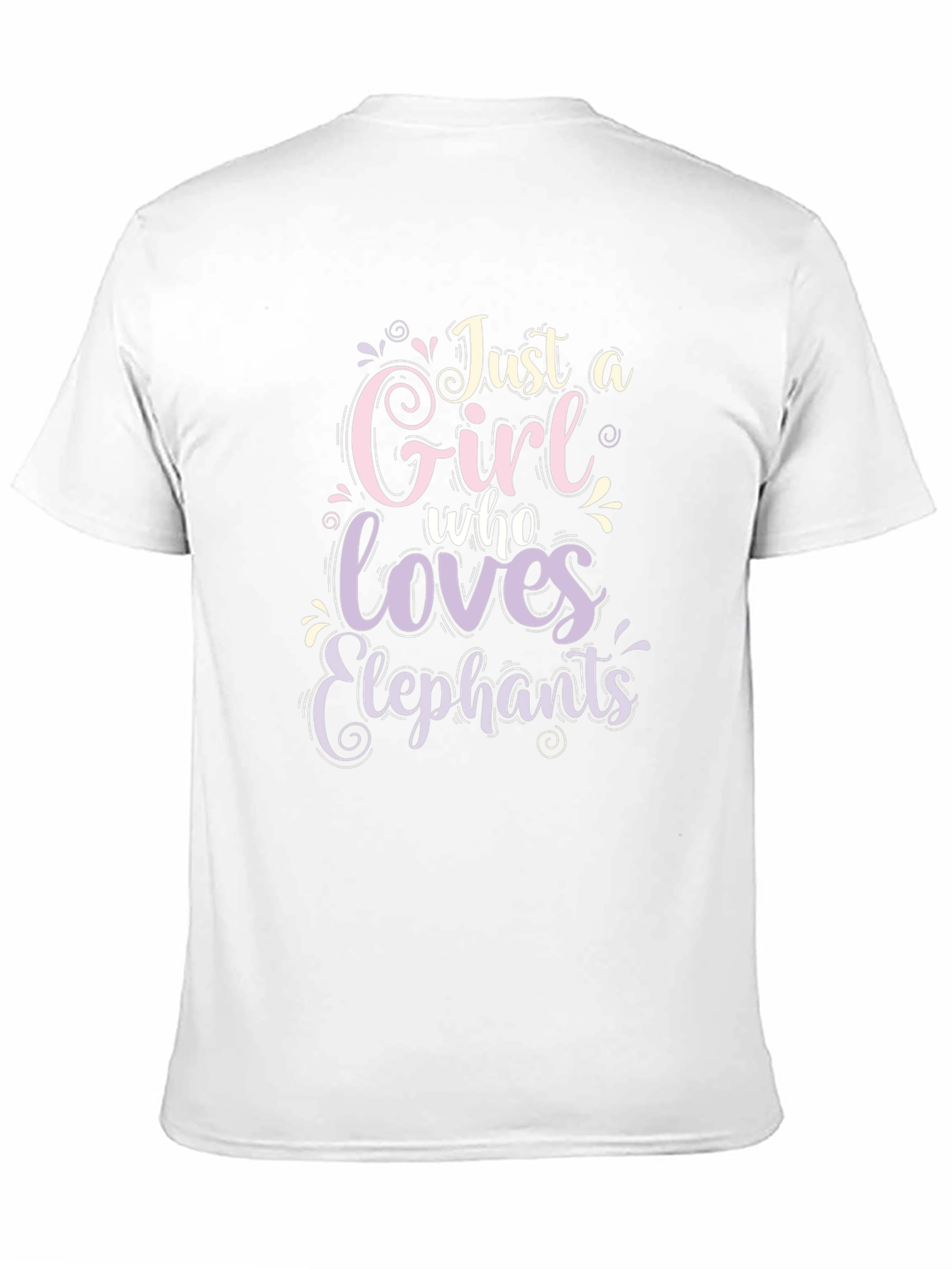 Just A Girl Who Loves Elephants Black T-Shirt