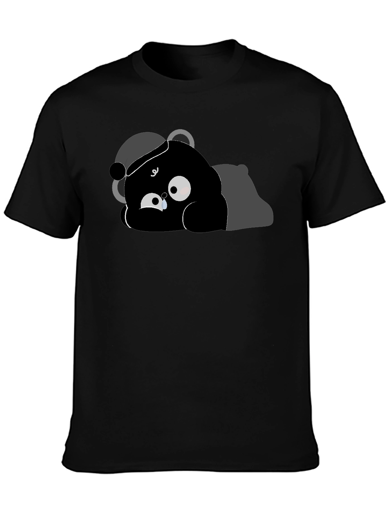 Crying Bear Graphic T-Shirt - Soft Cotton Tee