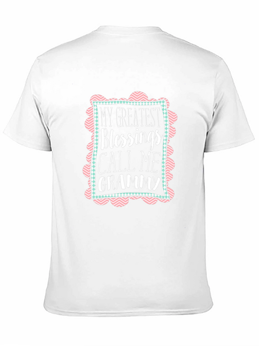 Greatest Blessings Call Me Grammy Black T-Shirt