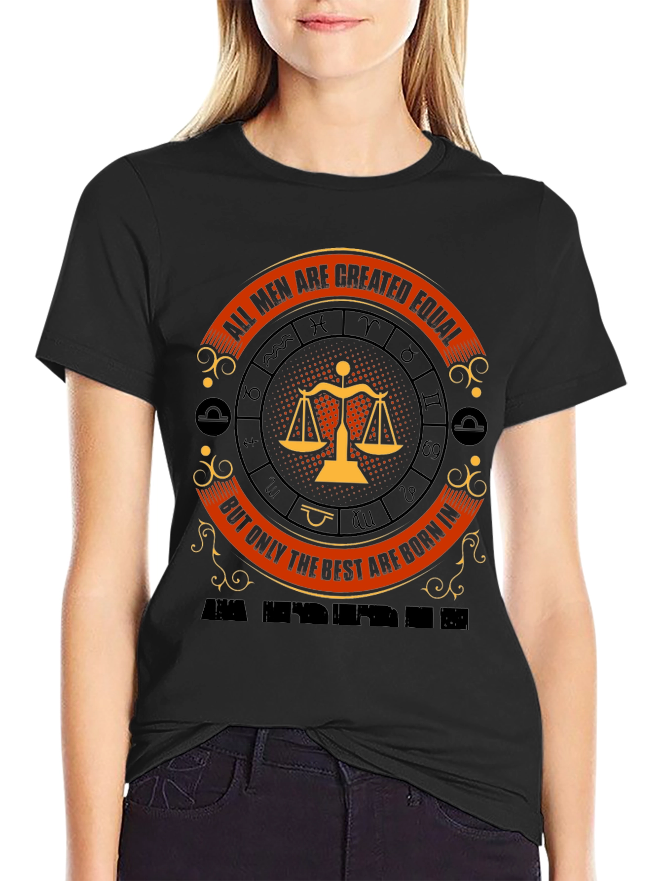 Libra Zodiac Sign T-Shirt - Created Equal Design