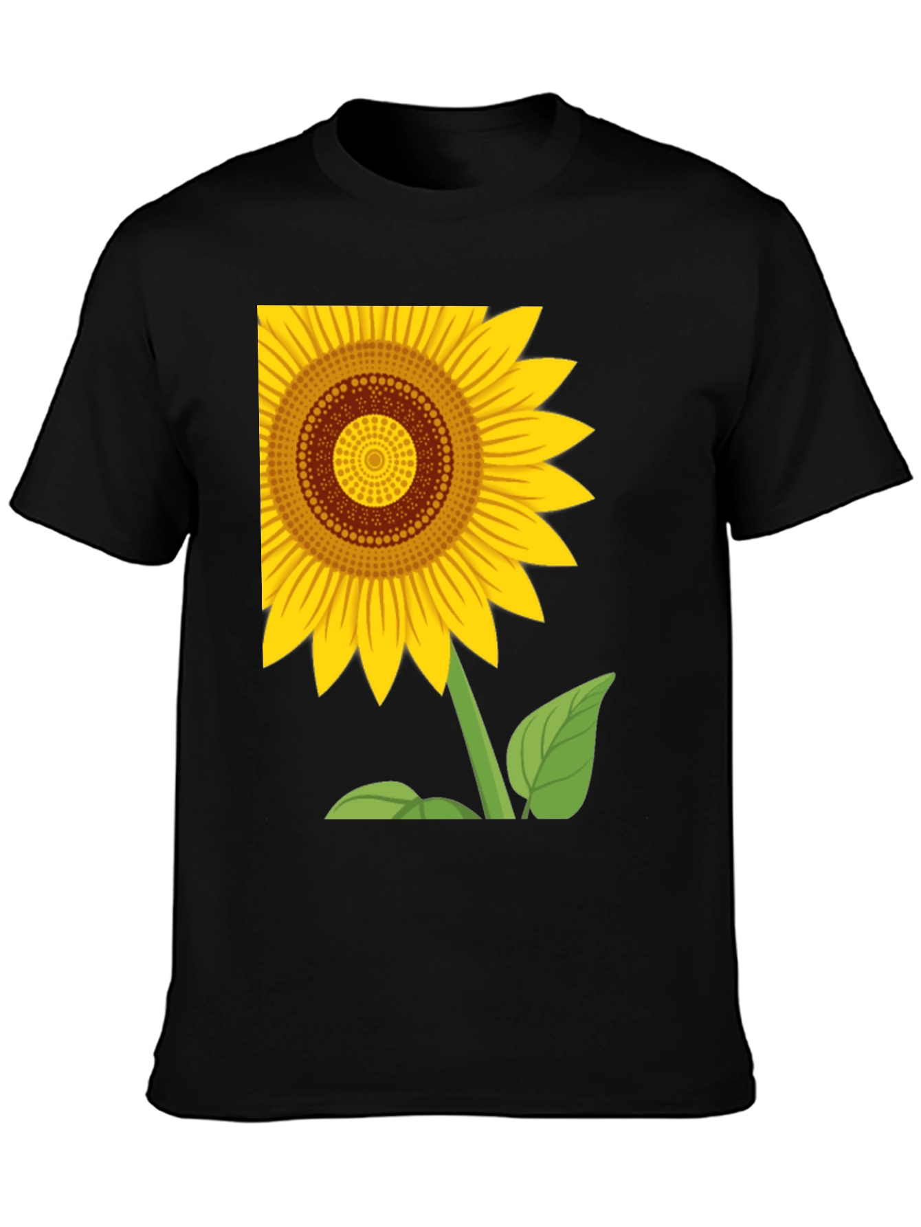 Sunflower Graphic T-Shirt - Black Cotton Tee