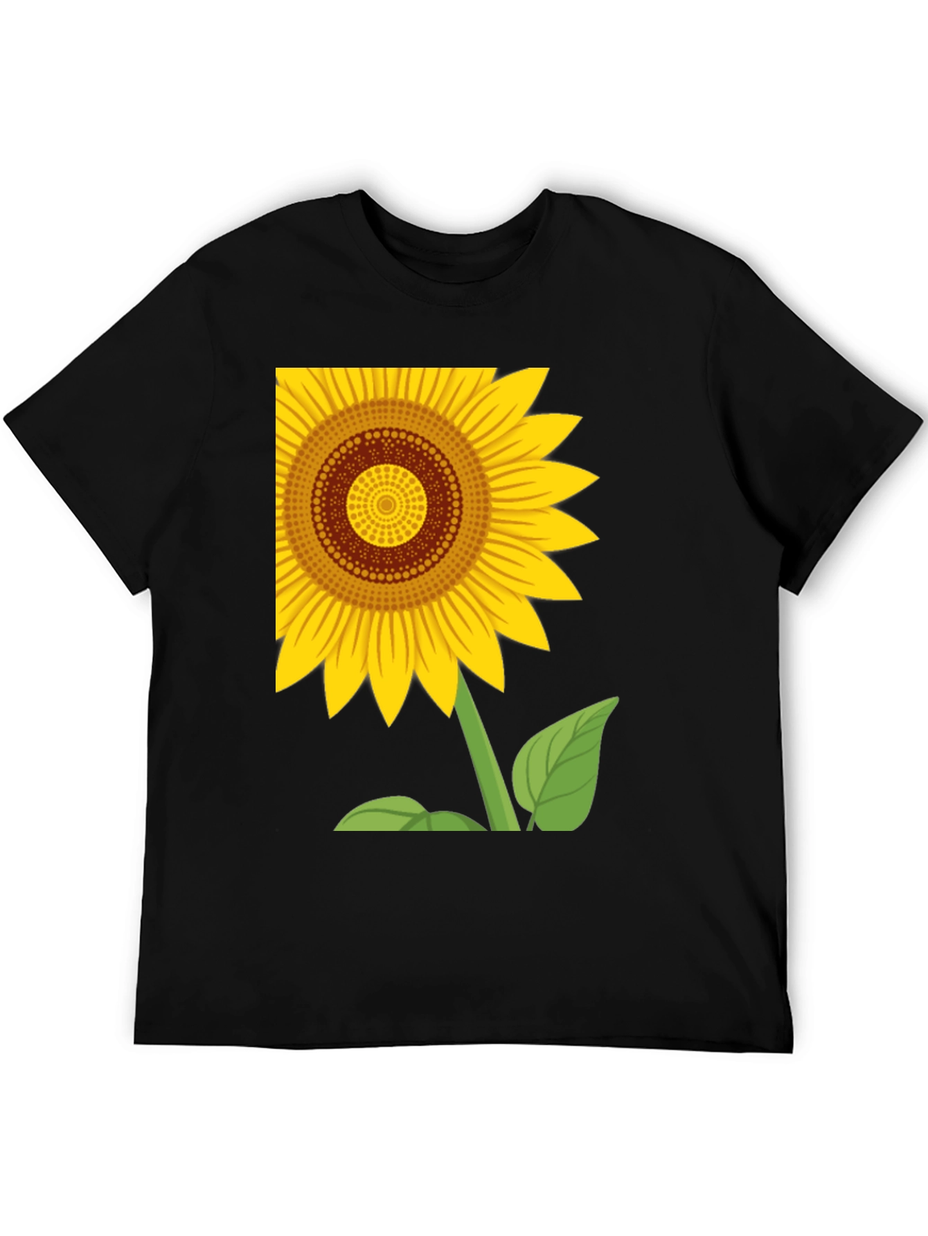 Sunflower Graphic T-Shirt - Black Cotton Tee