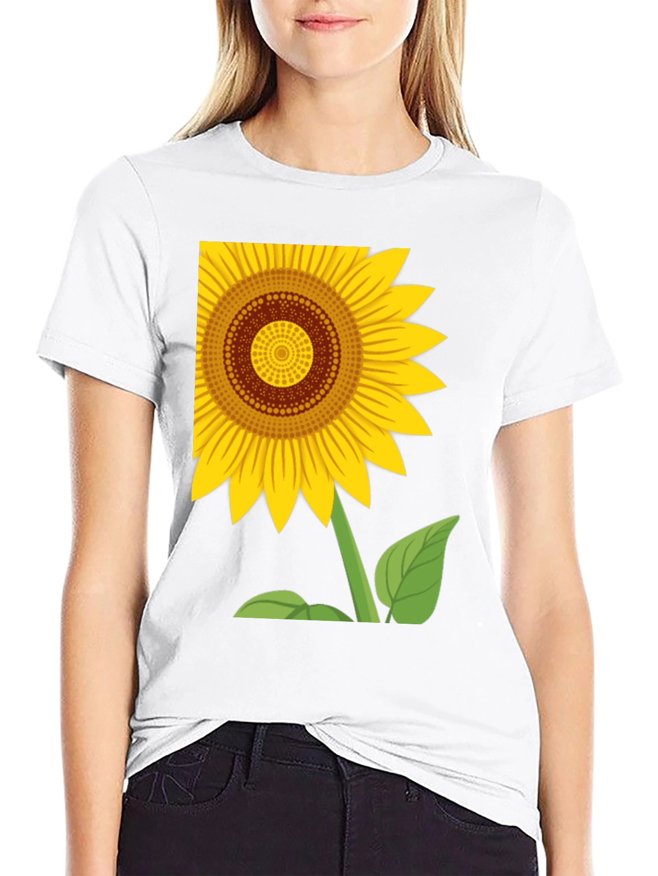 Sunflower Graphic T-Shirt - Black Cotton Tee