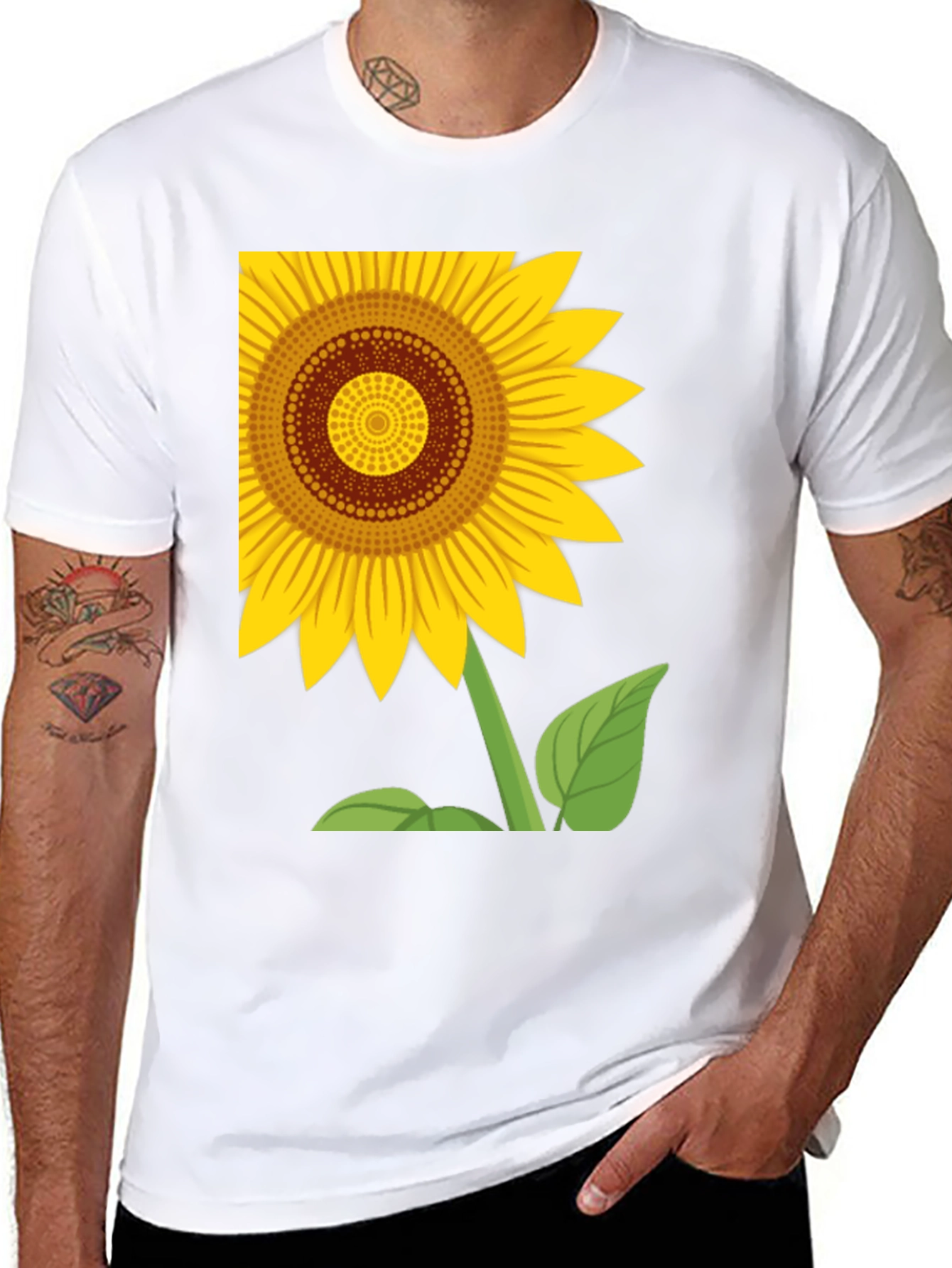 Sunflower Graphic T-Shirt - Black Cotton Tee