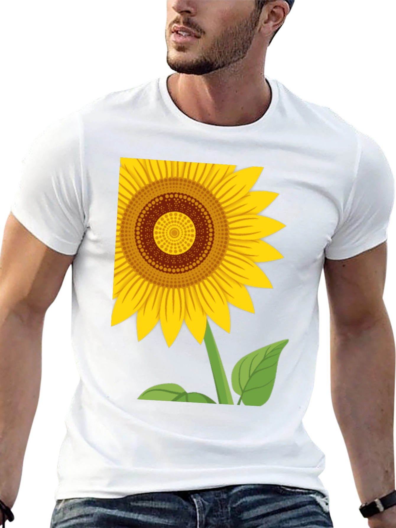 Sunflower Graphic T-Shirt - Black Cotton Tee