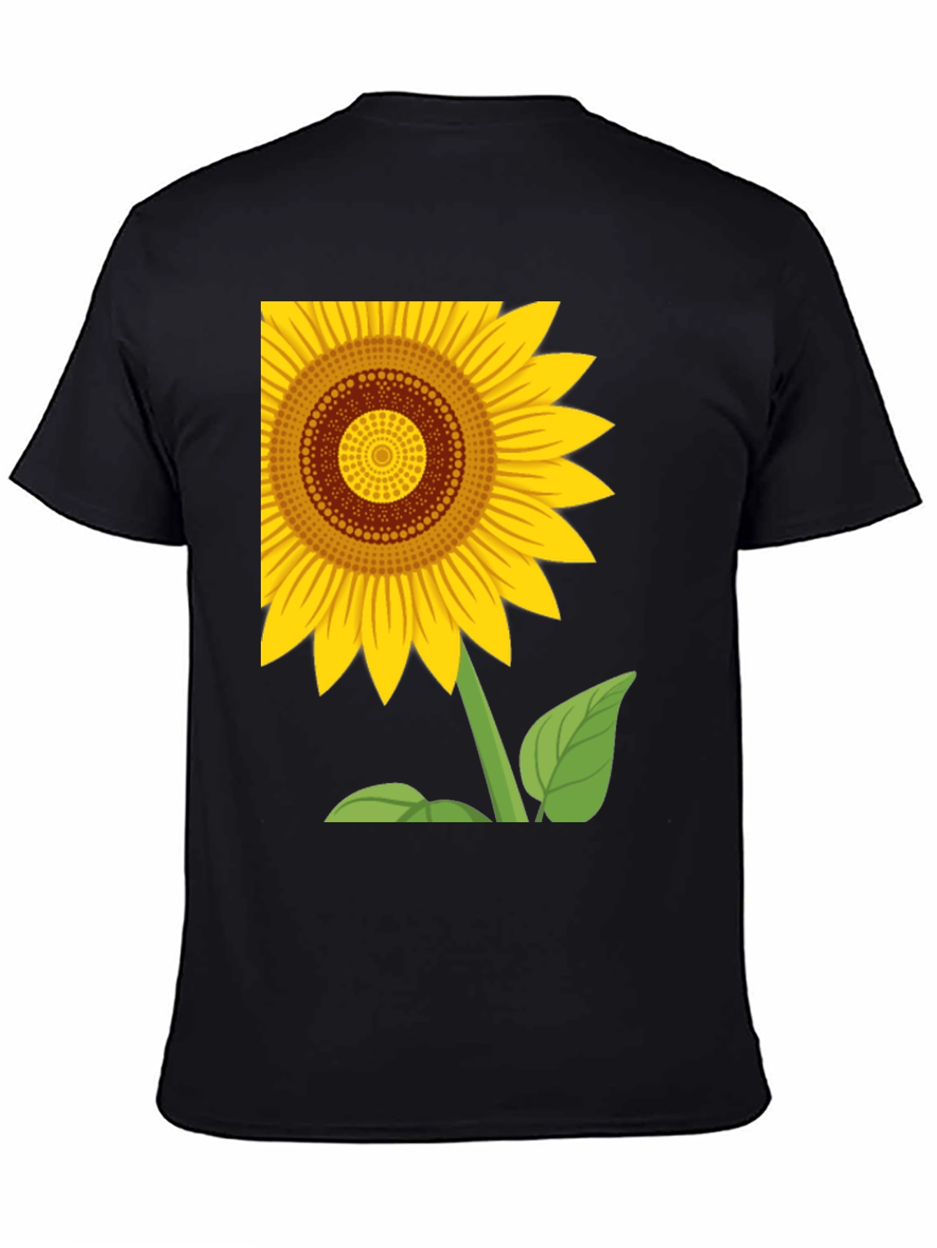 Sunflower Graphic T-Shirt - Black Cotton Tee