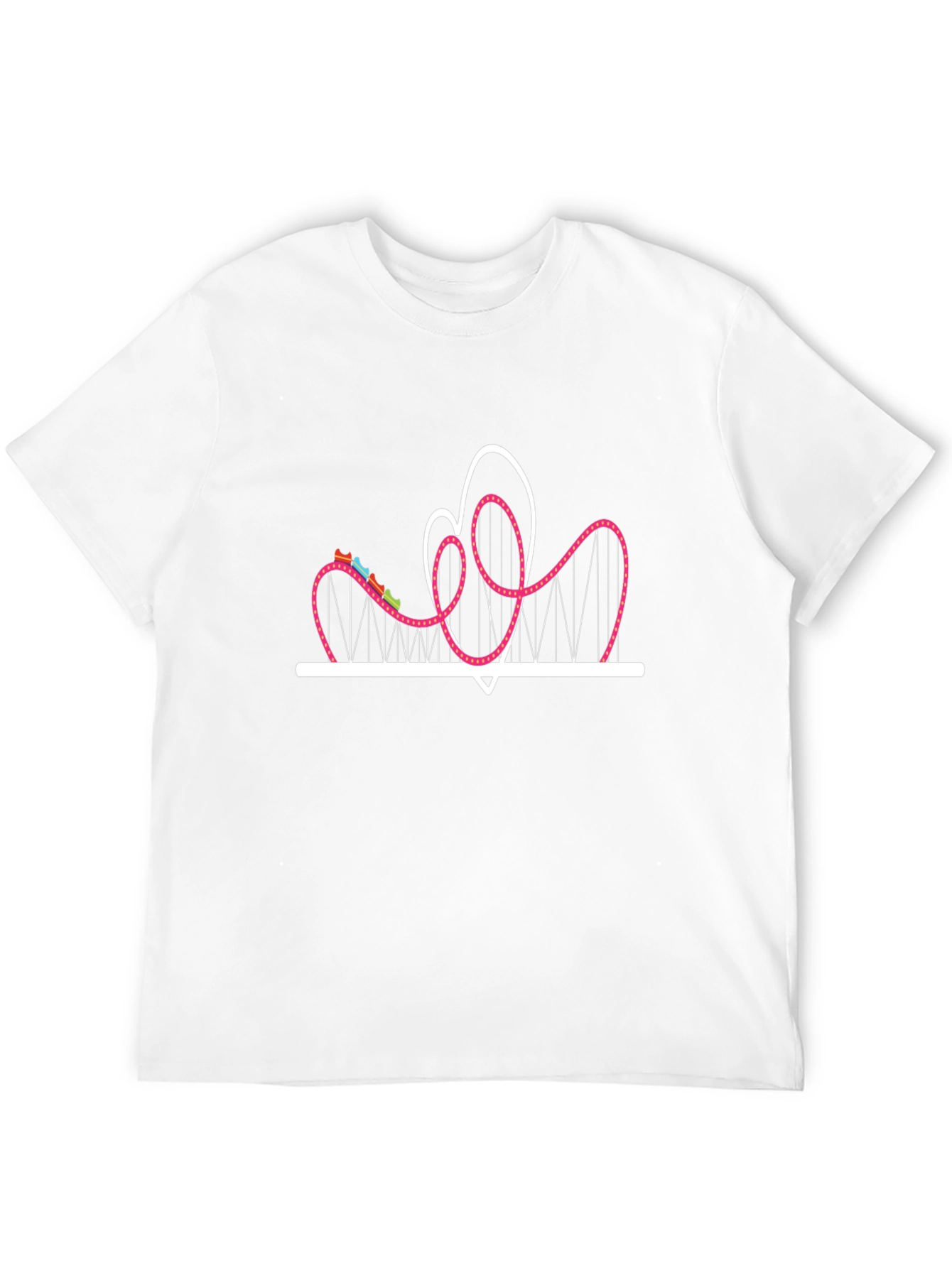Roller Coaster Heart Graphic Tee - Black
