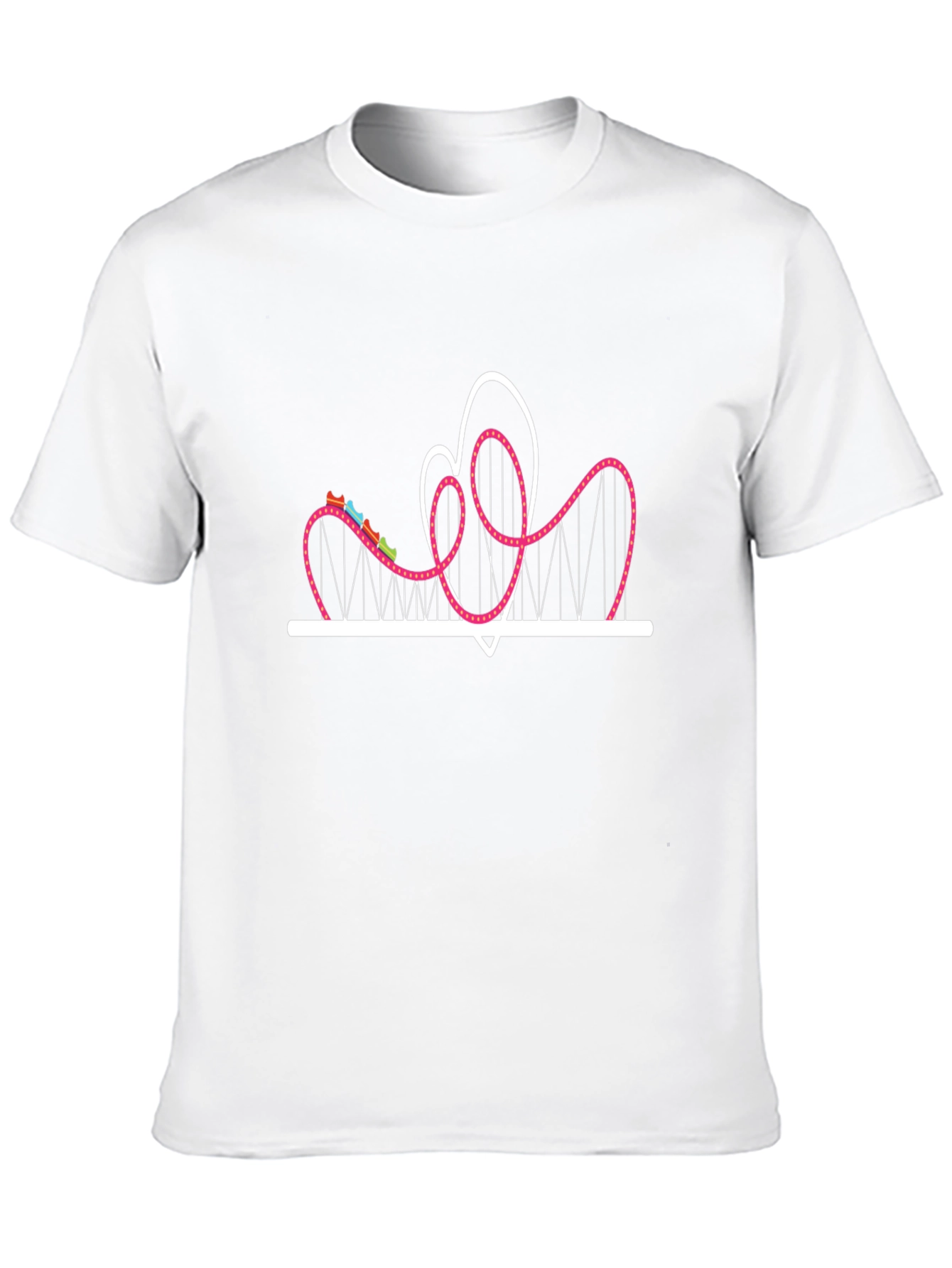 Roller Coaster Heart Graphic Tee - Black