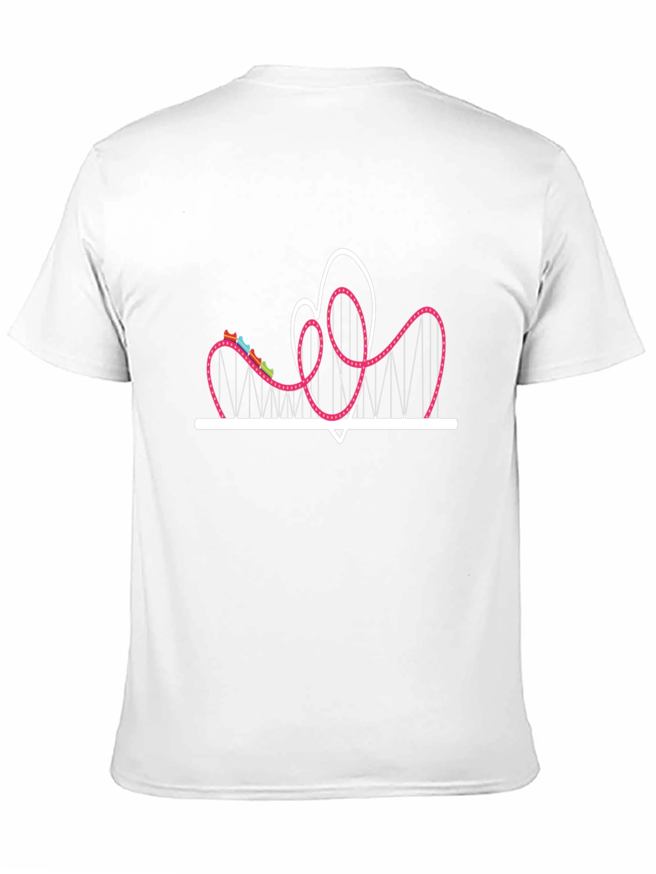 Roller Coaster Heart Graphic Tee - Black
