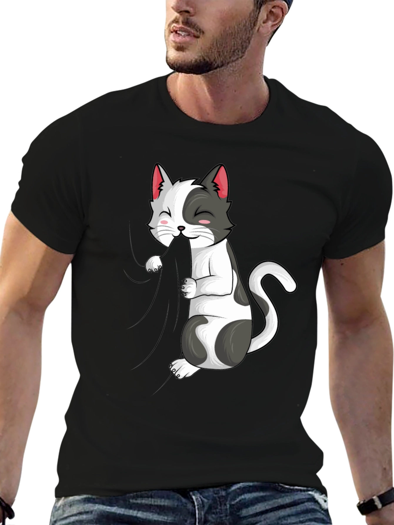 Cat Graphic Tee - Playful Kitten Design