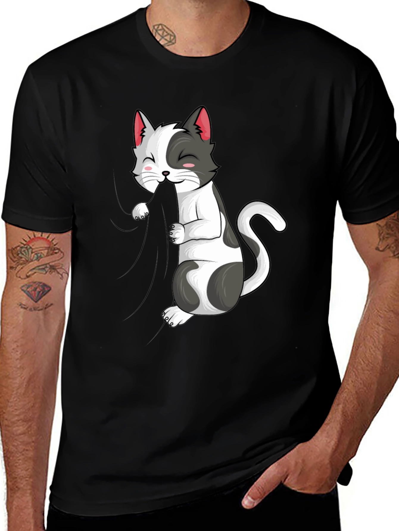 Cat Graphic Tee - Playful Kitten Design