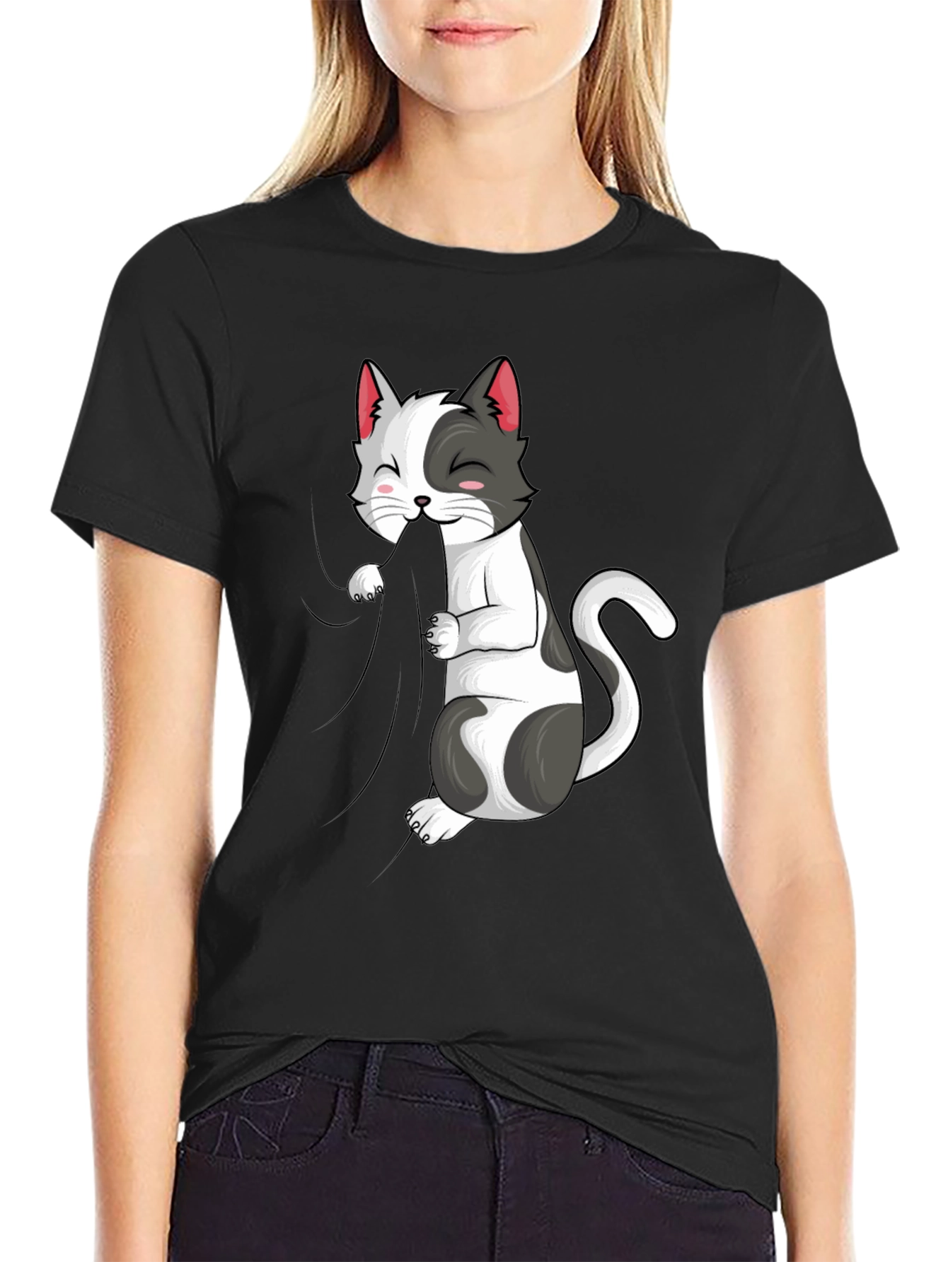 Cat Graphic Tee - Playful Kitten Design