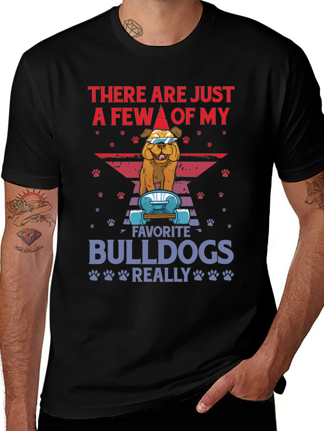 Bulldog Skateboard Graphic Tee - Trendy Dog Lover Shirt