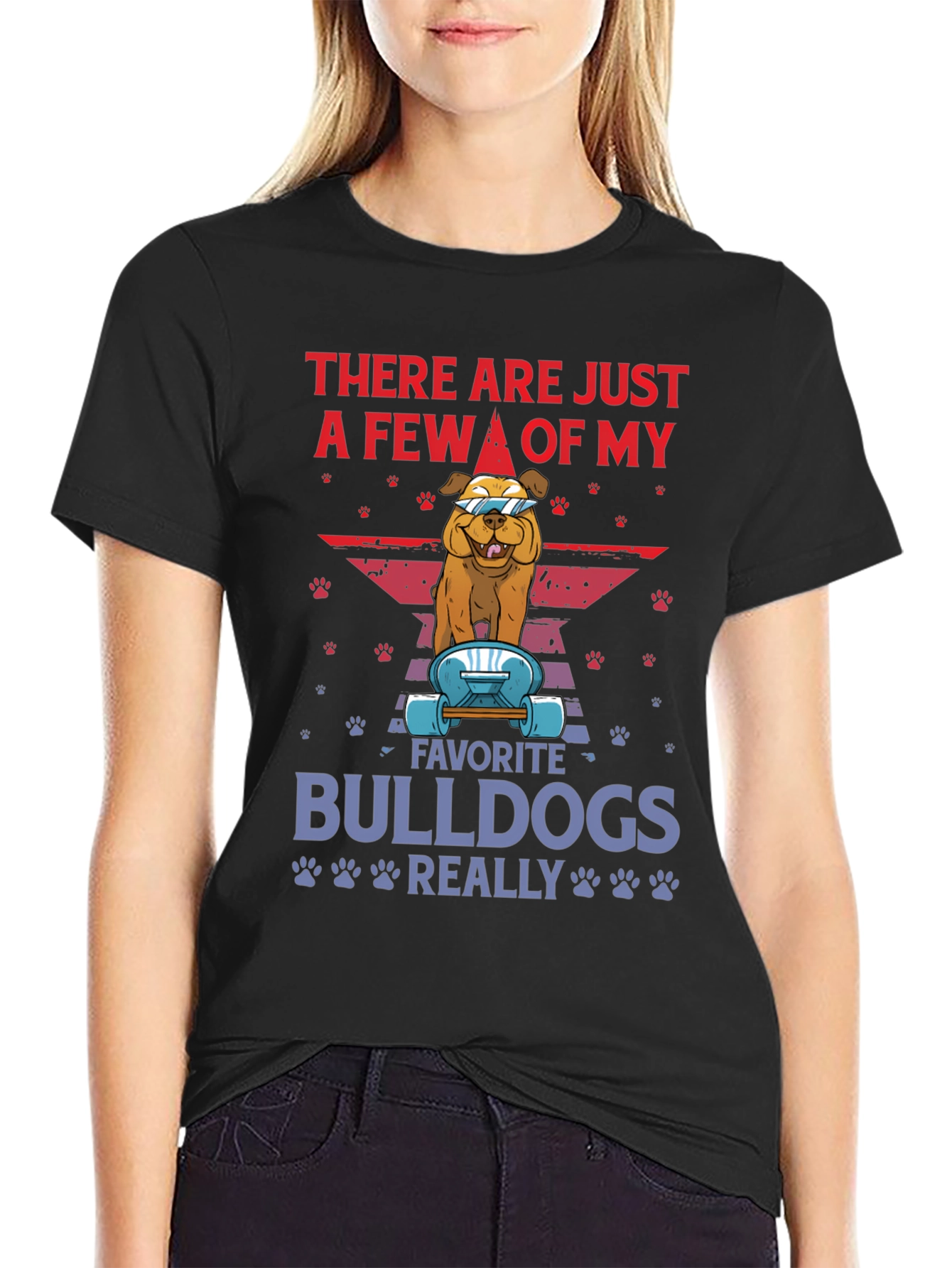 Bulldog Skateboard Graphic Tee - Trendy Dog Lover Shirt