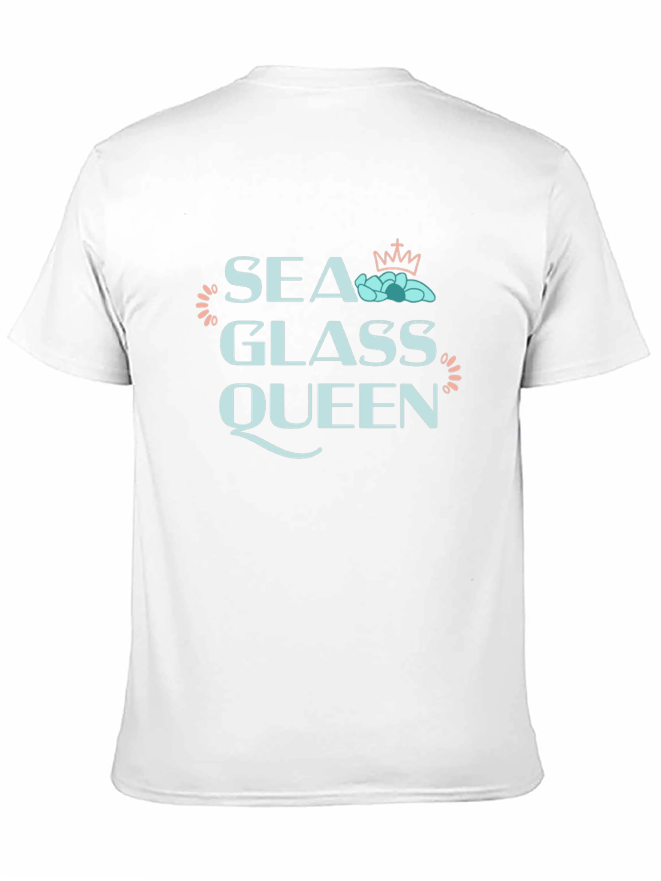 Sea Glass Queen Black T-Shirt
