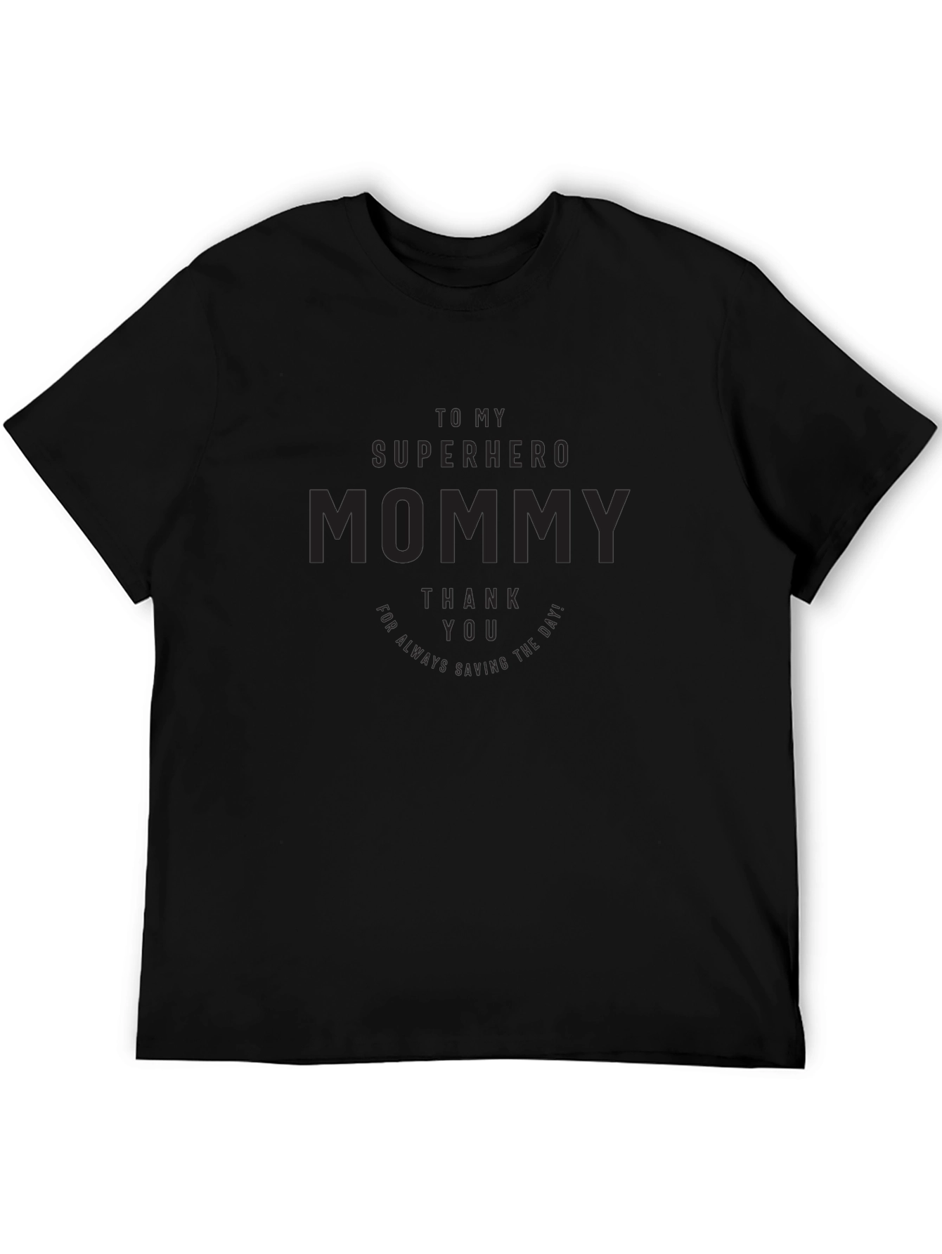 Superhero Mommy Tee - Black Graphic T-Shirt