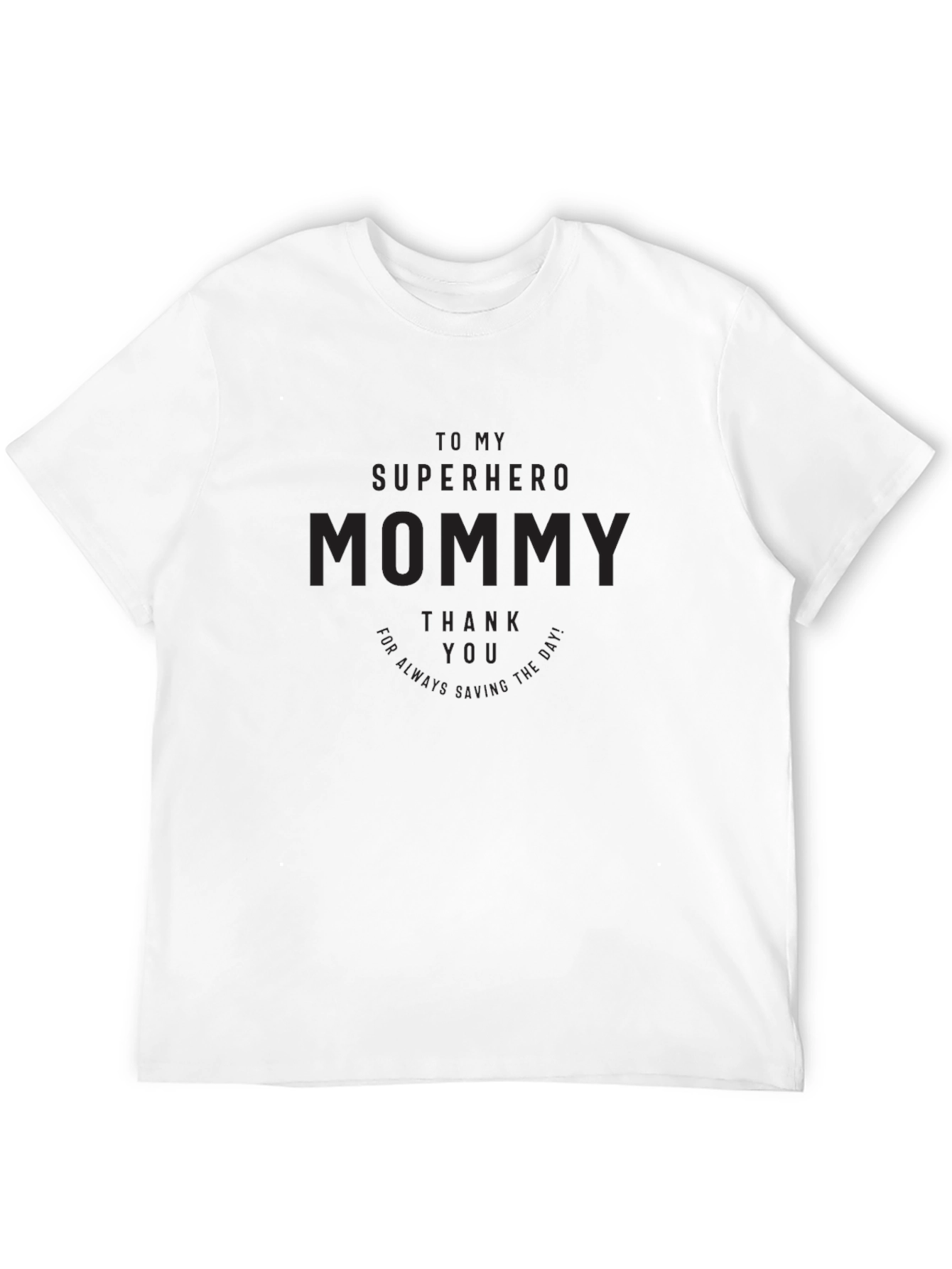 Superhero Mommy Tee - Black Graphic T-Shirt