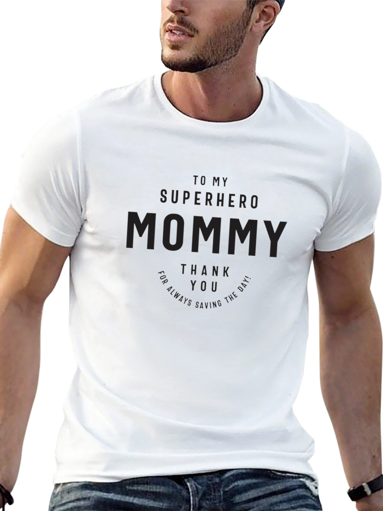 Superhero Mommy Tee - Black Graphic T-Shirt