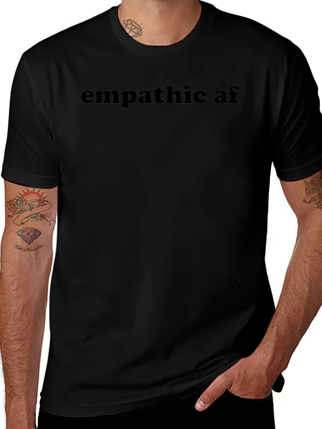 Empathetic AF Black T-Shirt - Unisex