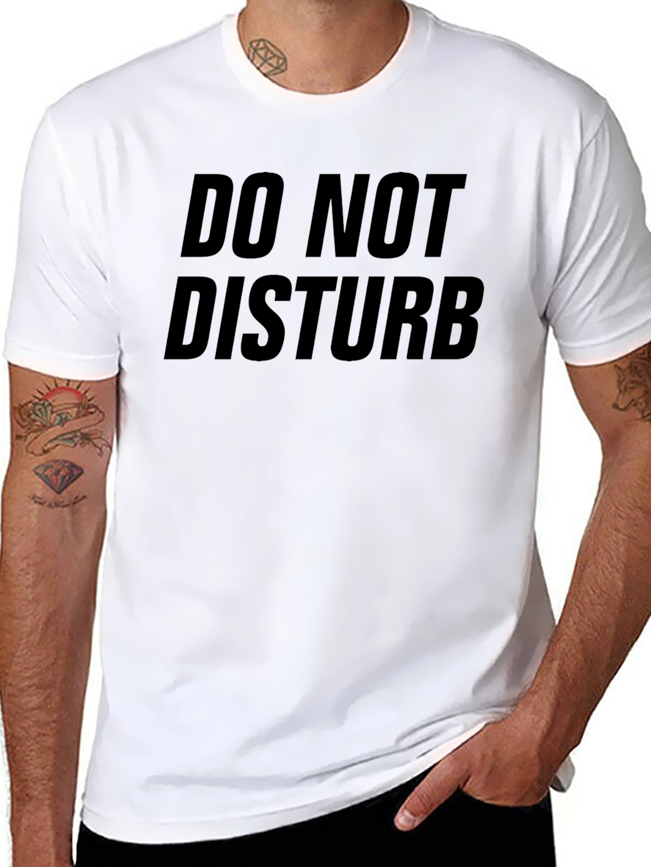 Do Not Disturb Black Graphic Tee
