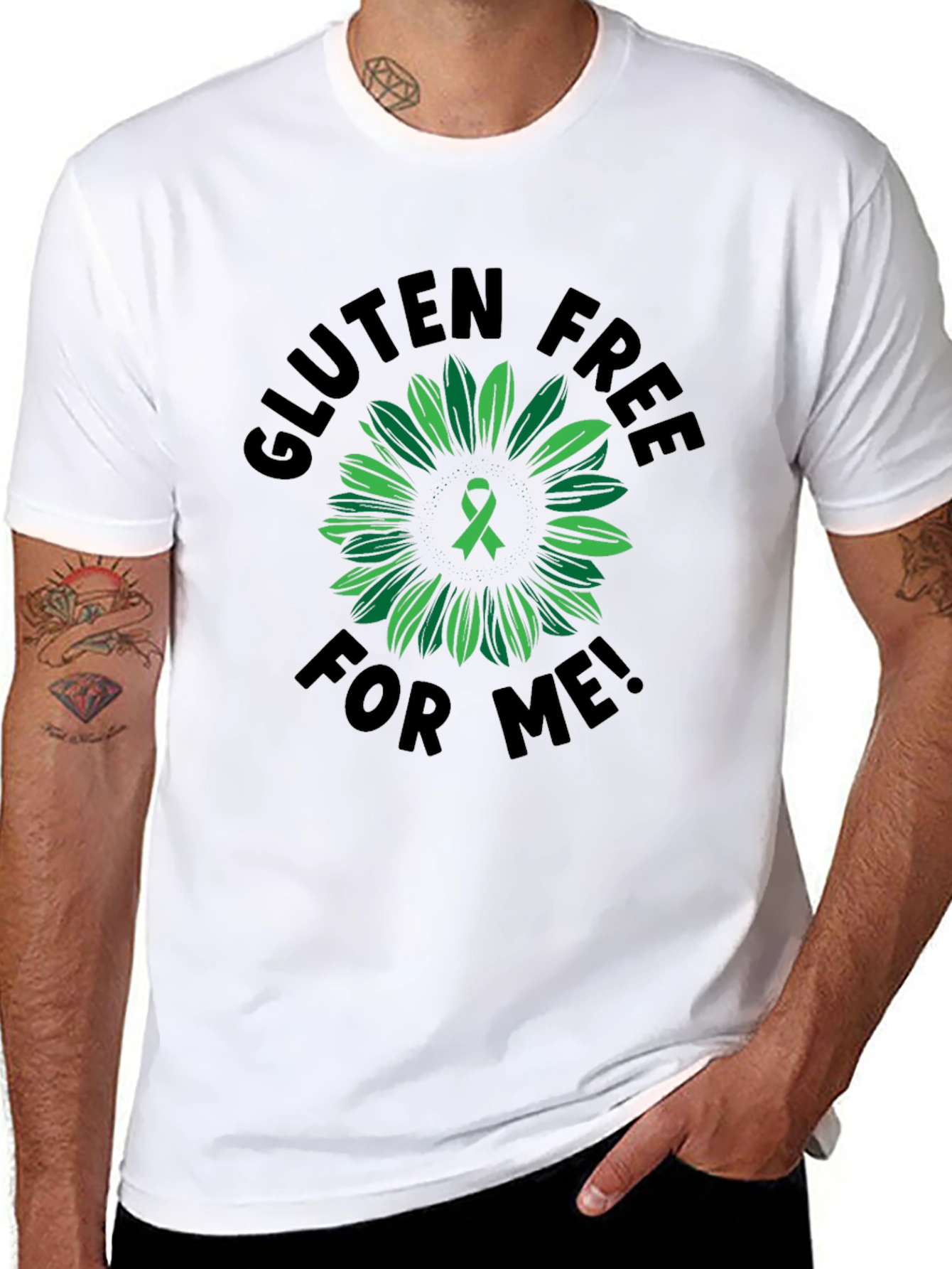 Gluten Free Awareness T-Shirt Sunflower Ribbon