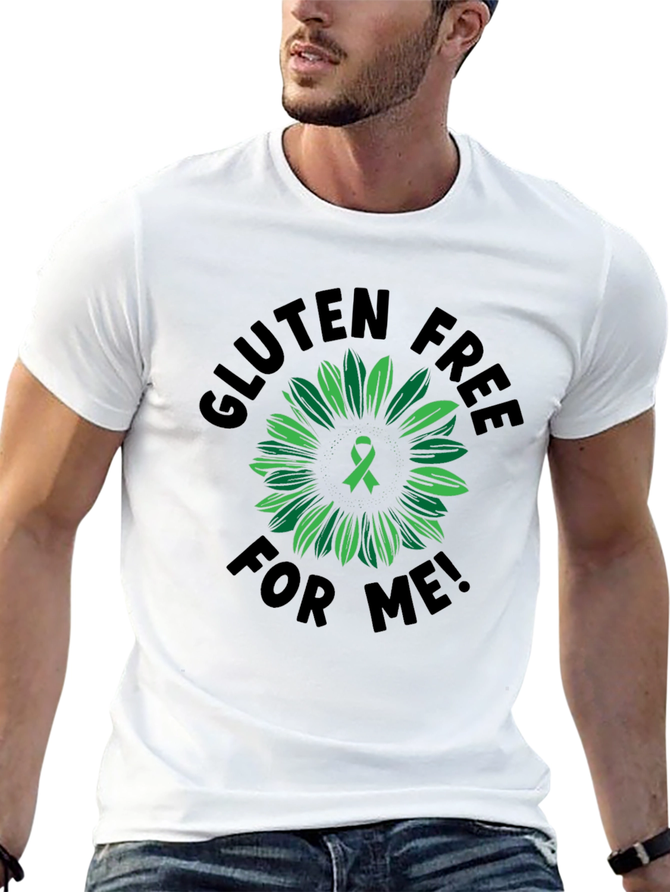 Gluten Free Awareness T-Shirt Sunflower Ribbon