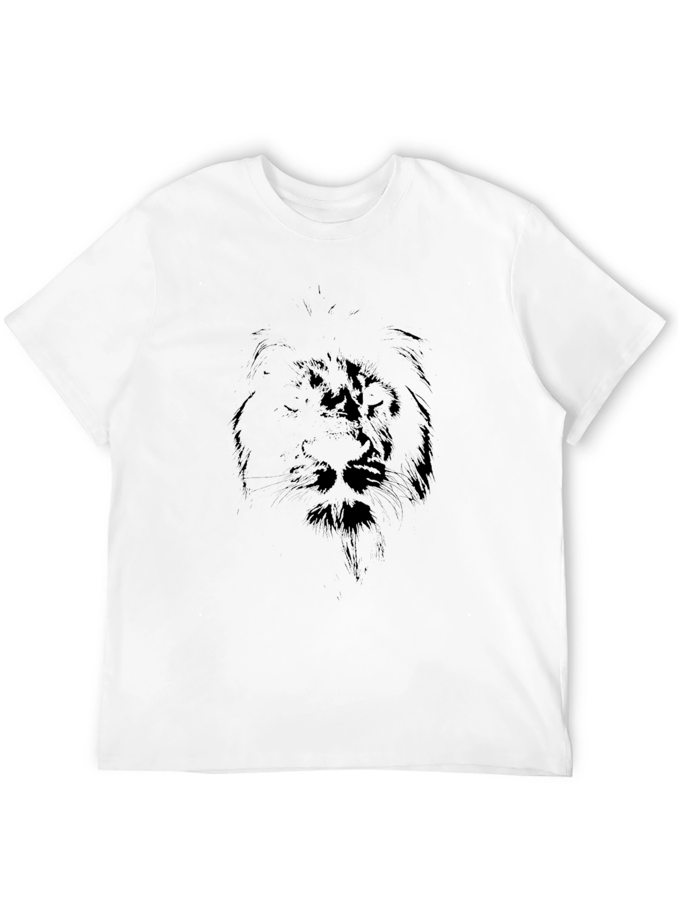 Lion Sketch Graphic Tee - Black