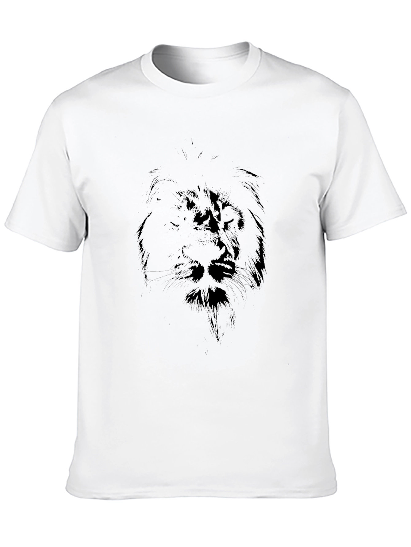 Lion Sketch Graphic Tee - Black