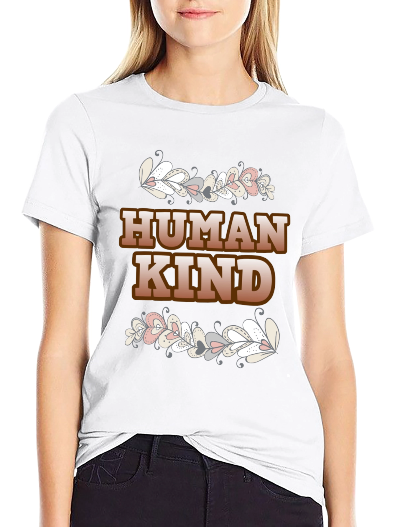 Humankind Graphic Print Crew Neck T-Shirt