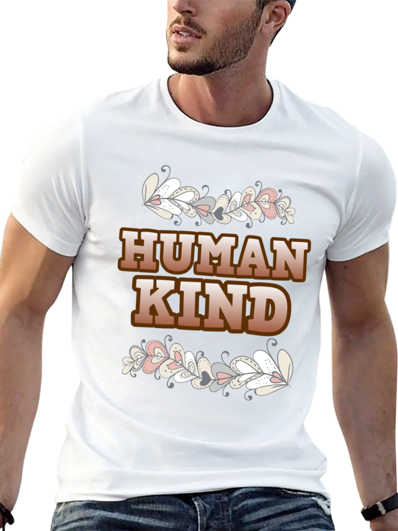 Humankind Graphic Print Crew Neck T-Shirt