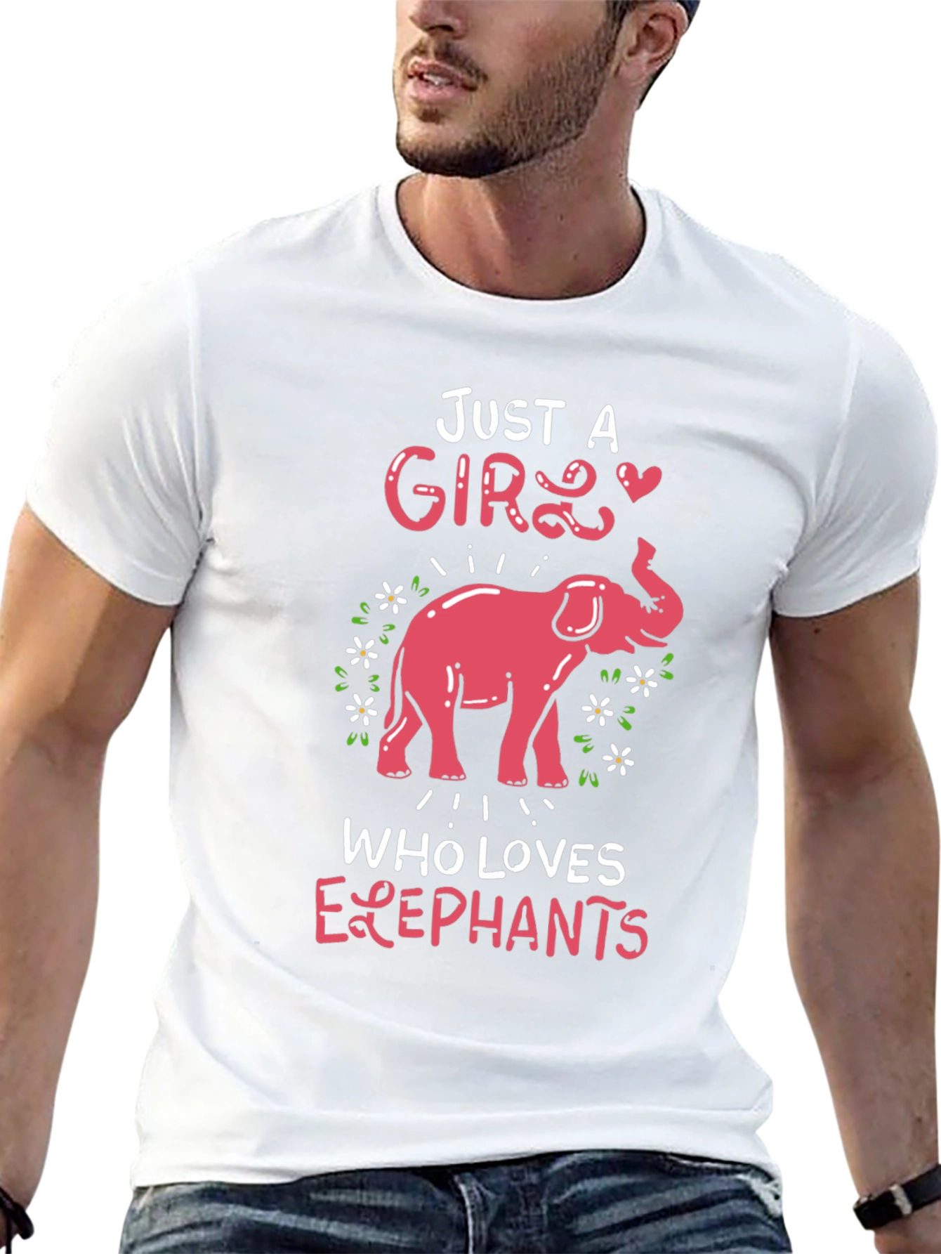 Just A Girl Who Loves Elephants Graphic Tee