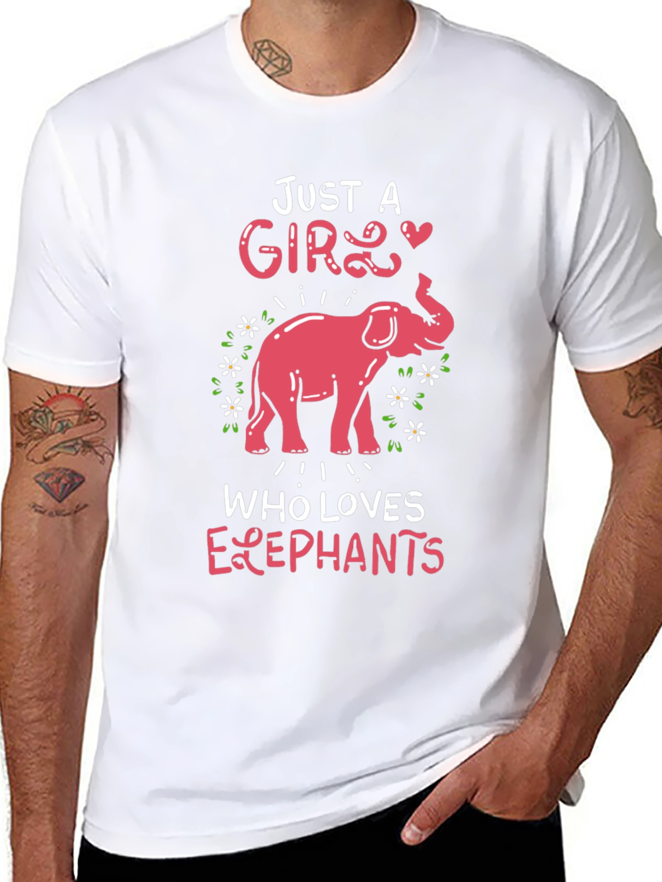 Just A Girl Who Loves Elephants Graphic Tee
