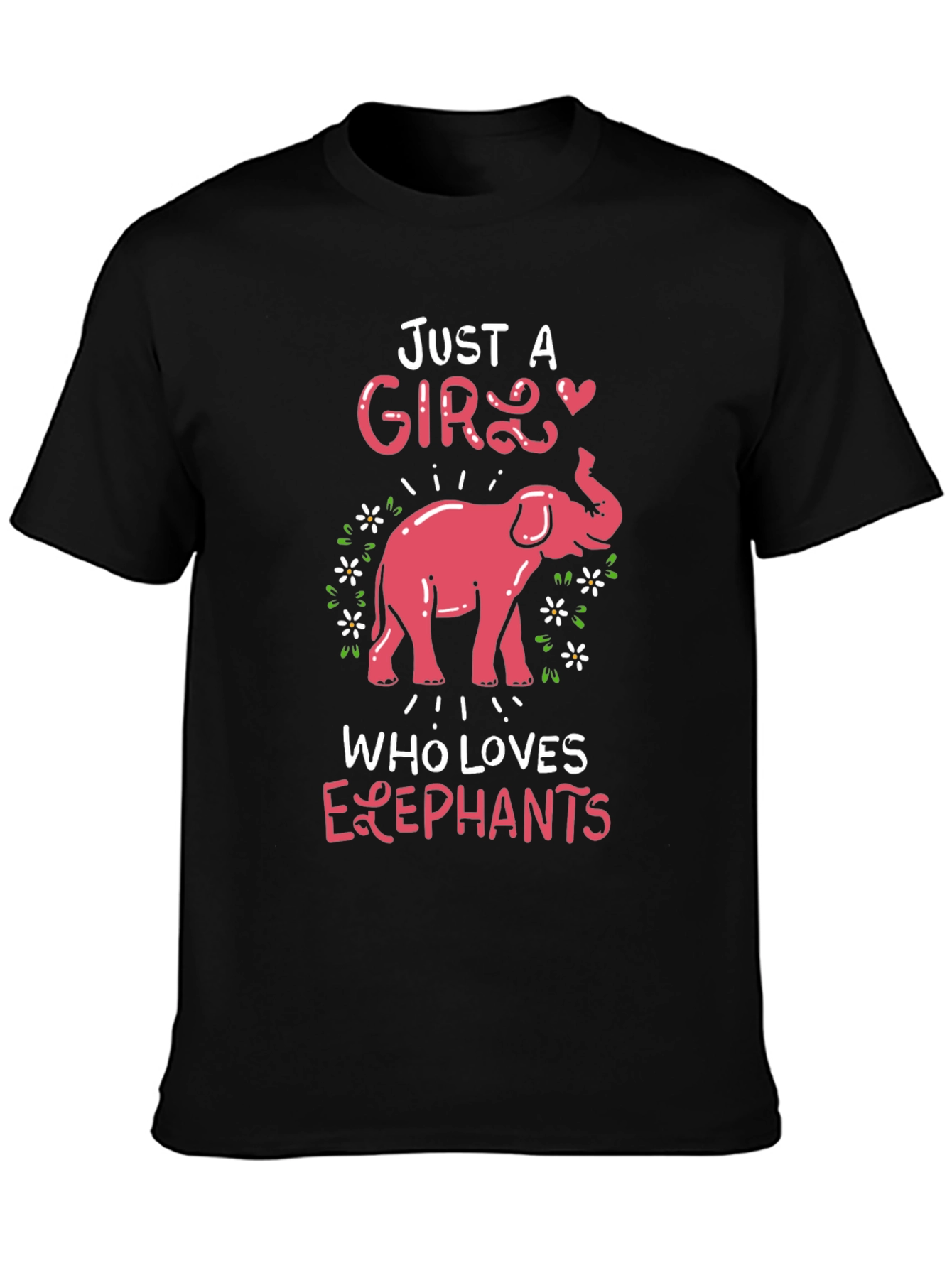 Just A Girl Who Loves Elephants Graphic Tee