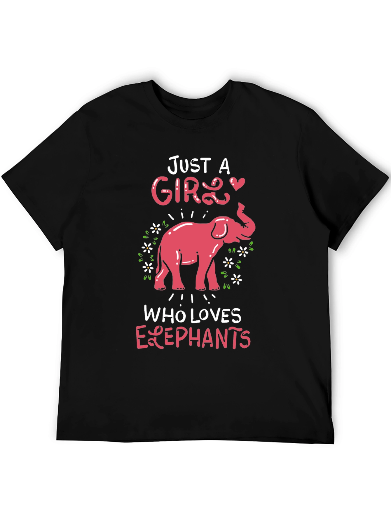 Just A Girl Who Loves Elephants Graphic Tee
