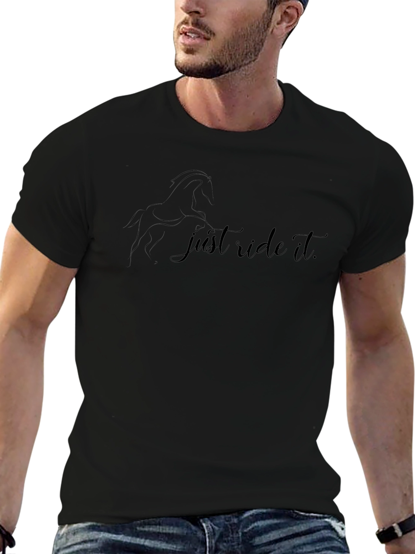 Just Ride It Black T-Shirt