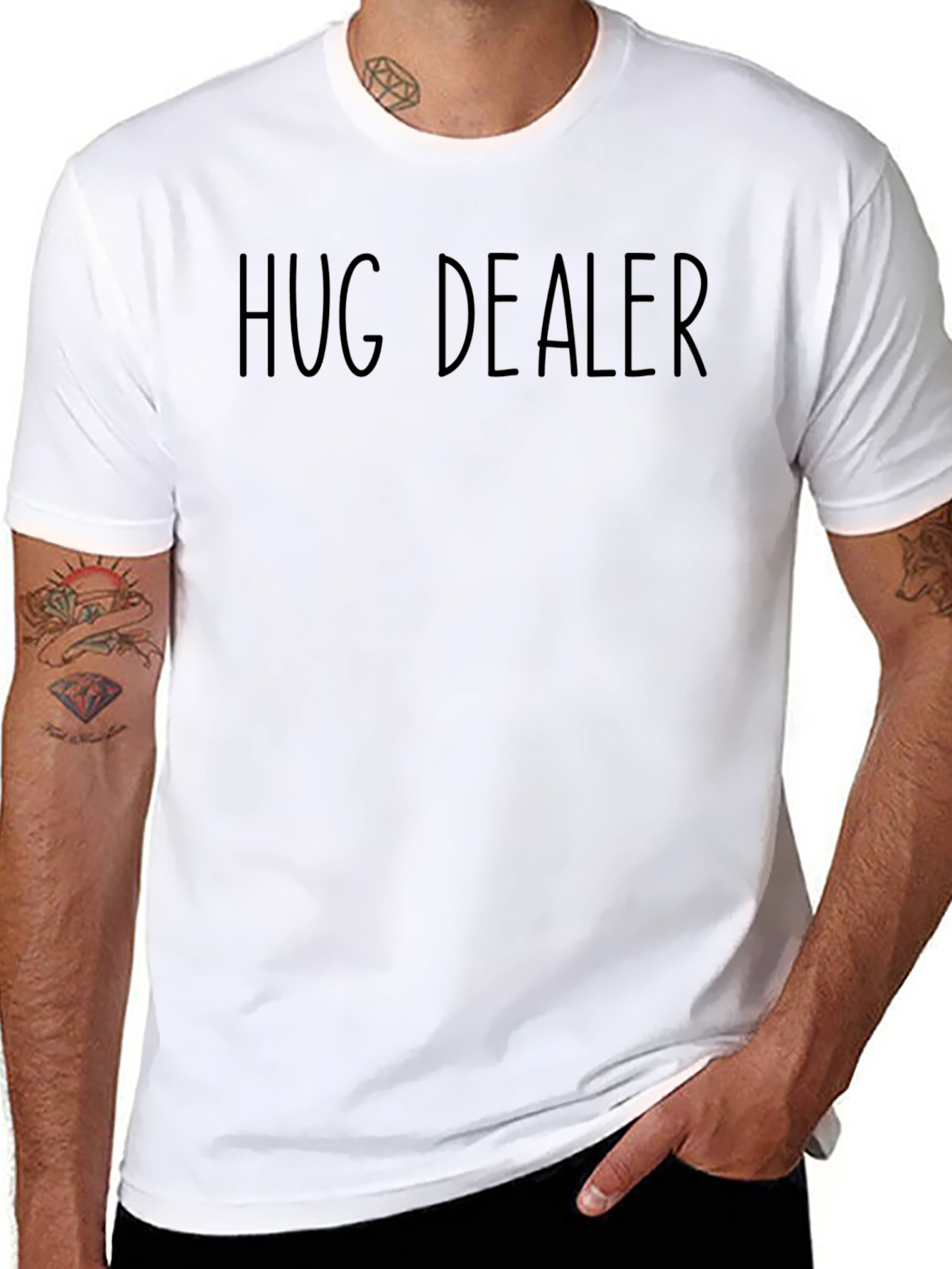 Hug Dealer Black Graphic Tee