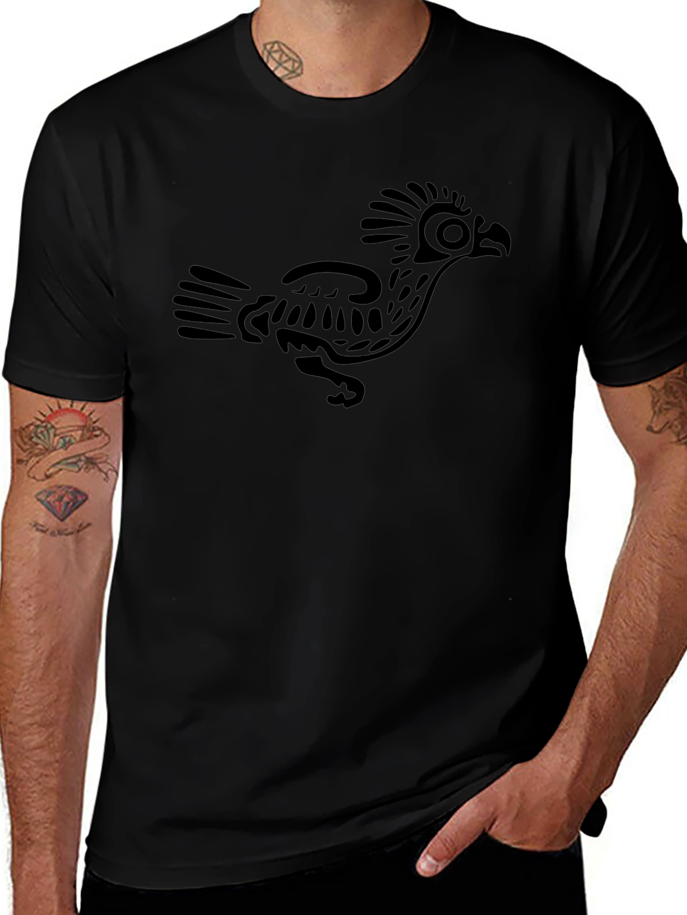 Roadrunner Graphic Print Black T-Shirt