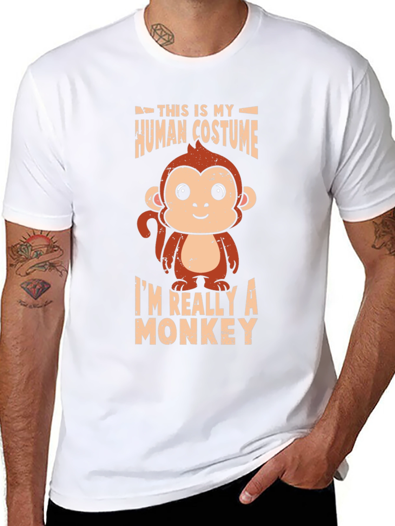 Funny Monkey Costume Graphic T-Shirt